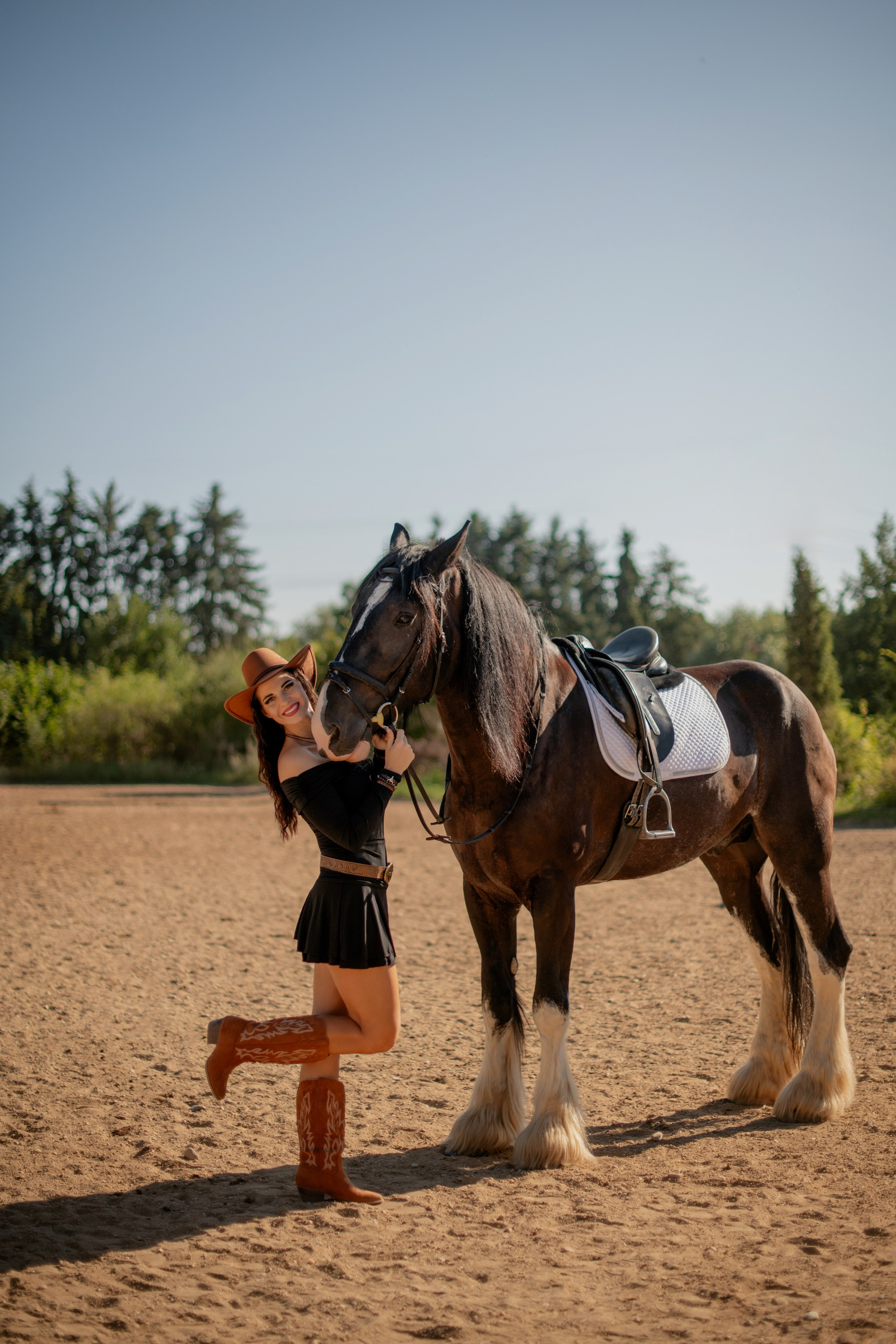 Barbora & Baruška. Focení s koňmi. Profesionální fotografka v Praze Anastasia Haritonova