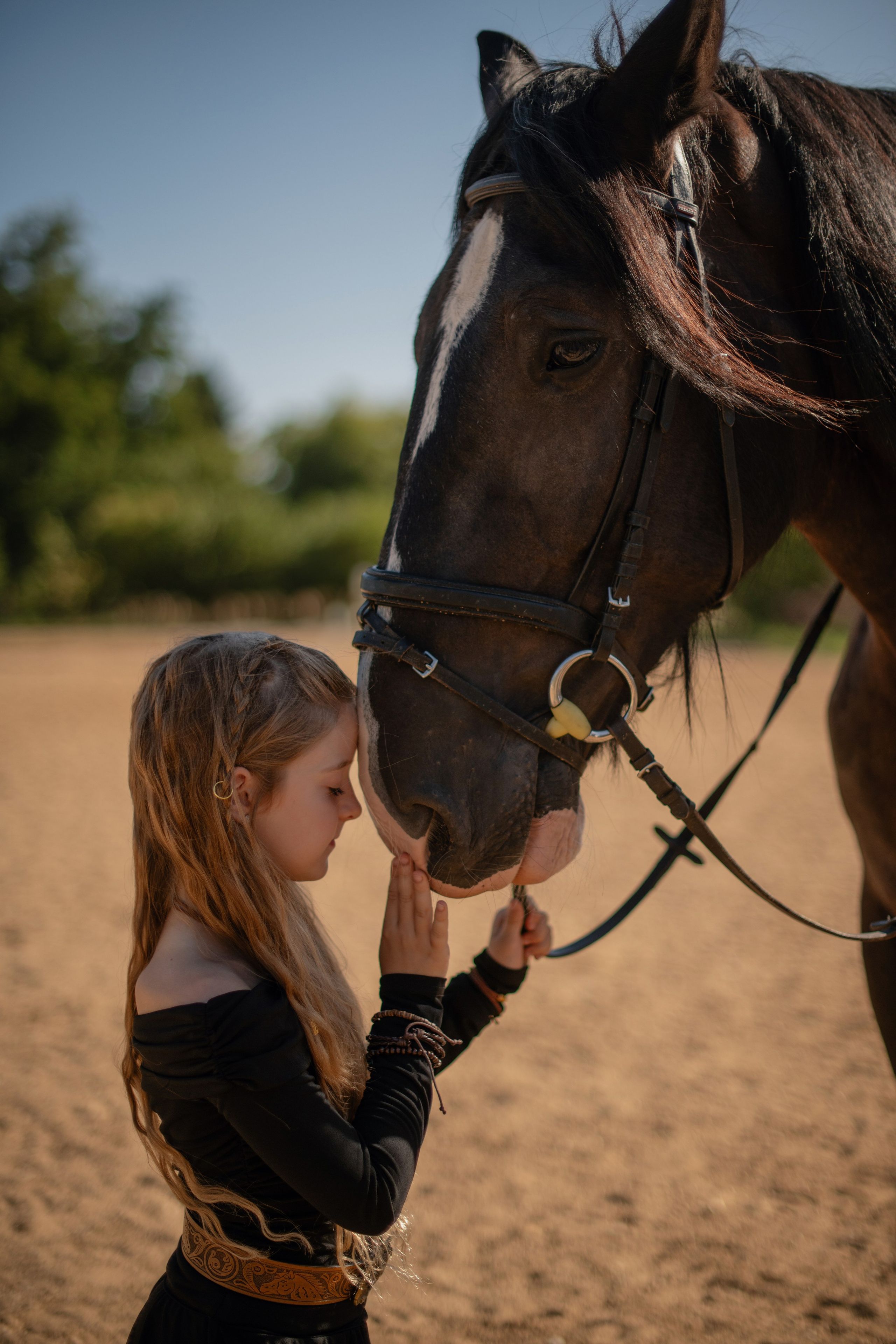 Barbora & Baruška. Focení s koňmi. Profesionální fotografka v Praze Anastasia Haritonova