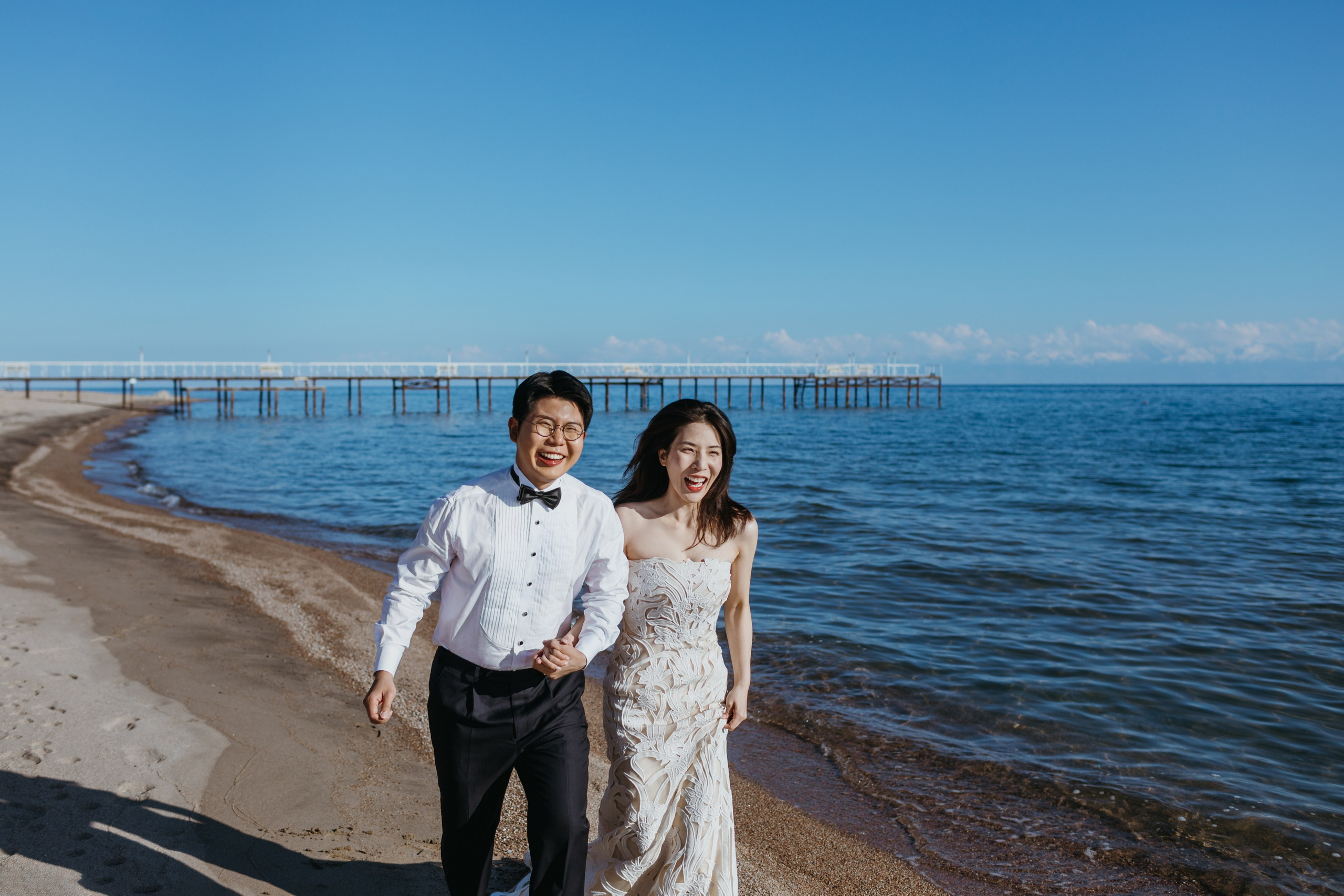 Чесан и Лиса (South Korea) — свадебная фотосессия на Иссык-Куле, пансионат “Каприз” | Chisun & Lisa — Issyk-Kul Lake wedding photos, Capriz. Фотограф в Бишкеке Оксана Шувалова