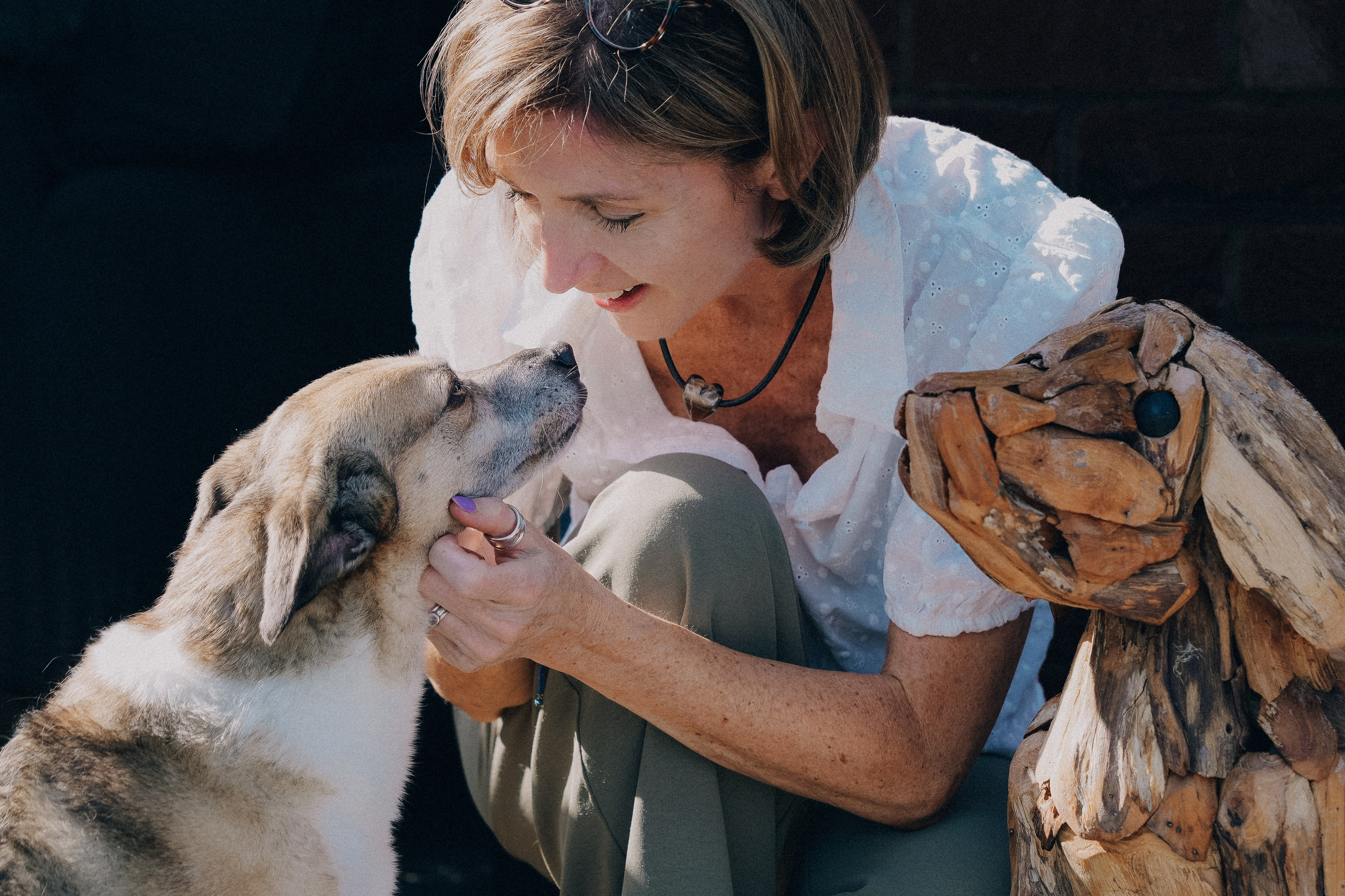 Female business owner with her dogs during a personal branding photoshoot in Solihull
