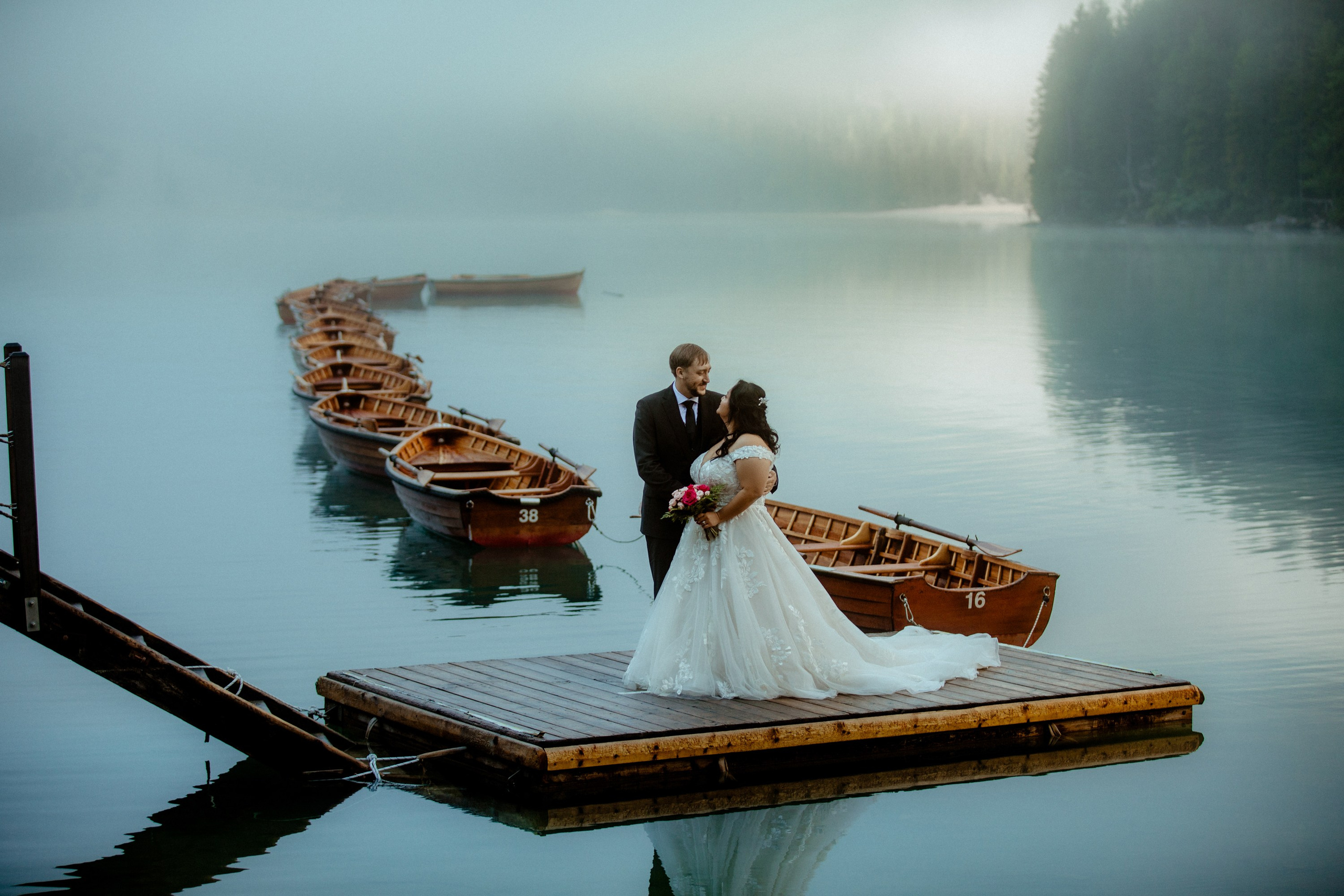 Secret Dolomites elopement at Lago di Braies & Cadini di Misurina | Best place to elope in Italy. Iceland elopement photographer & videographer
