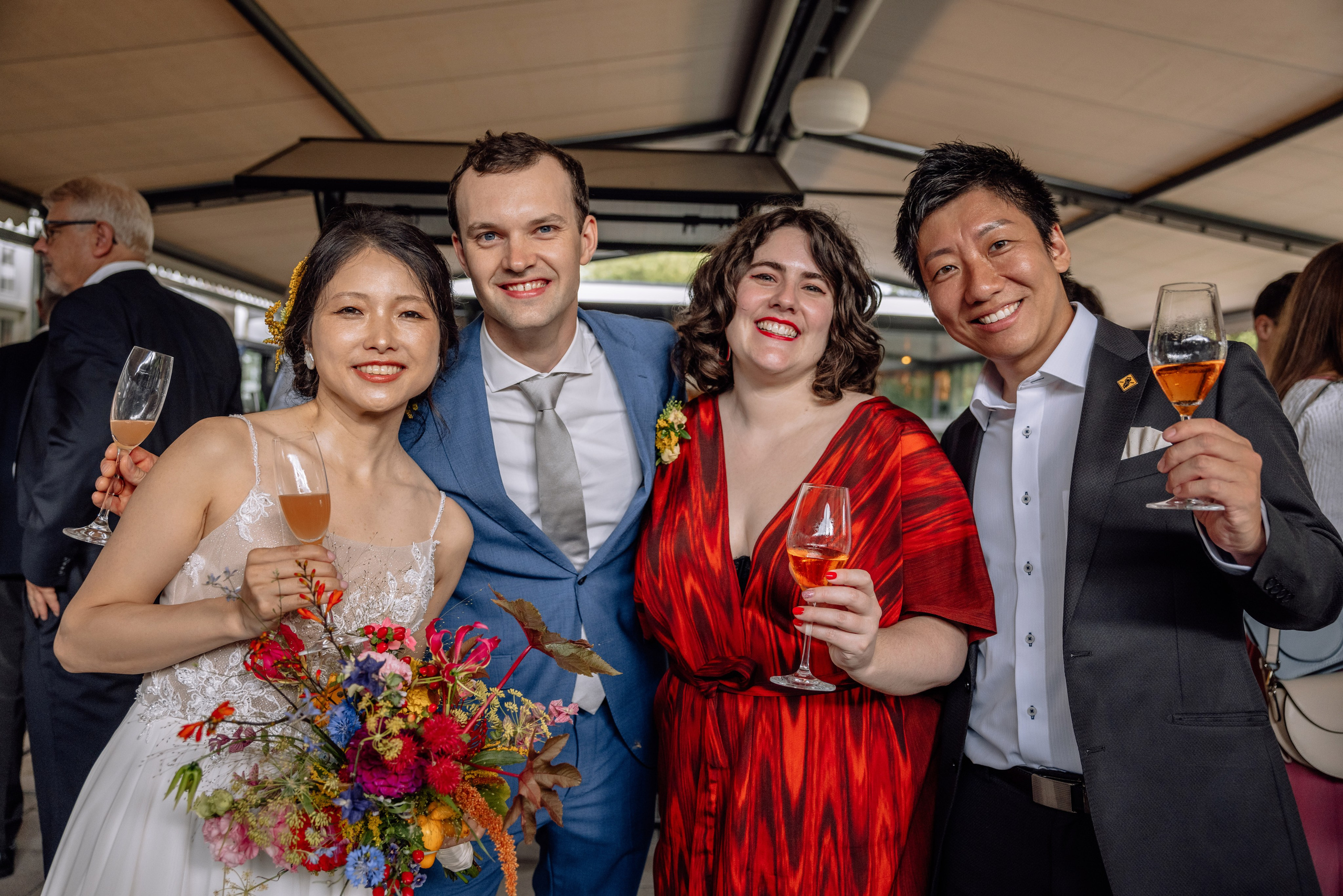 Café im Botanischen Garten. Deutsche - Japanische Hochzeit. Hochzeitsfotograf München Taufe Familienfotograf Tanja Mauke