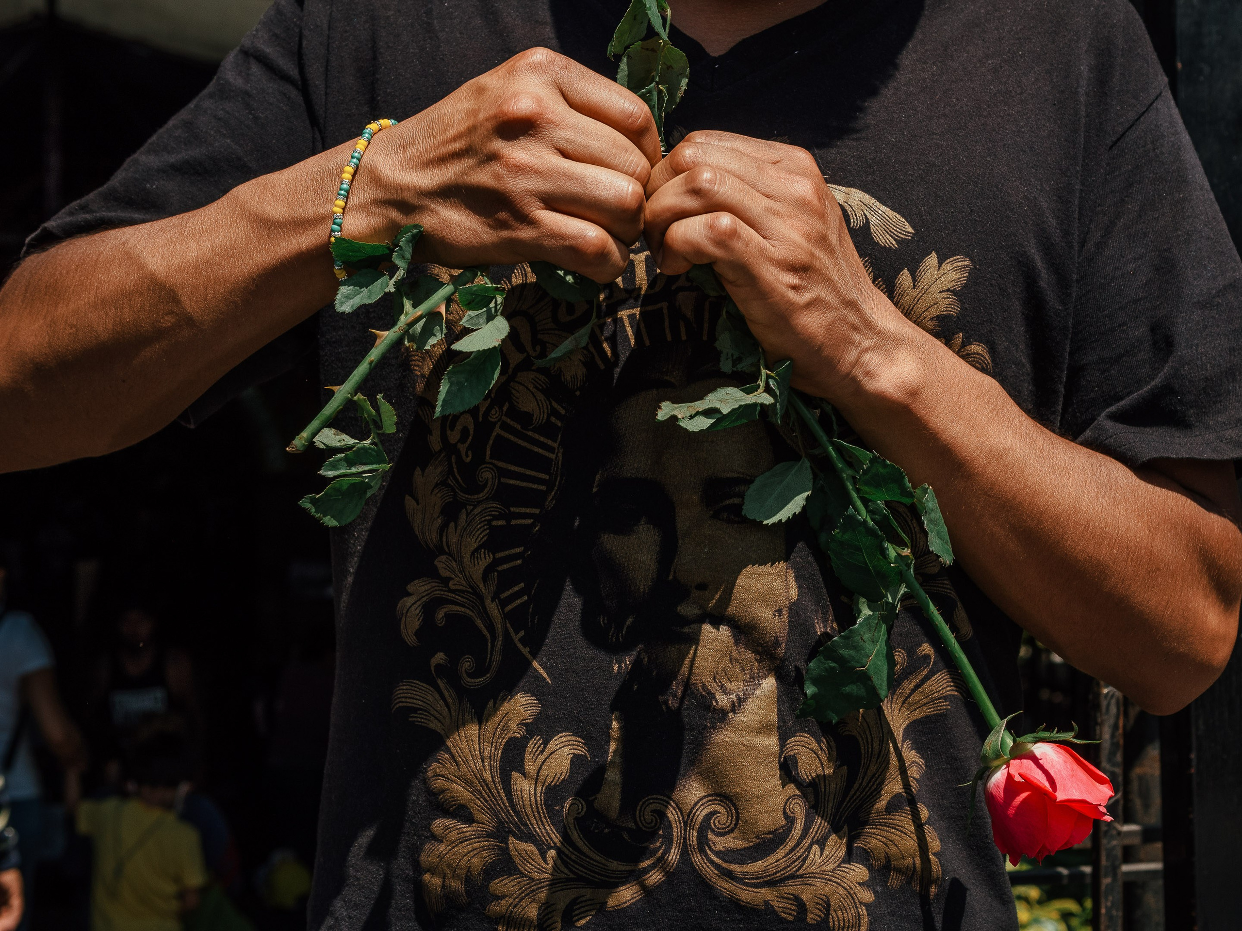 Celebration of St. Jude Thaddeus in the Church of St. Hippolytus and St. Cassian, Hidalgo, CDMX, Mexico. Federico Borobio, street and documentary photography.