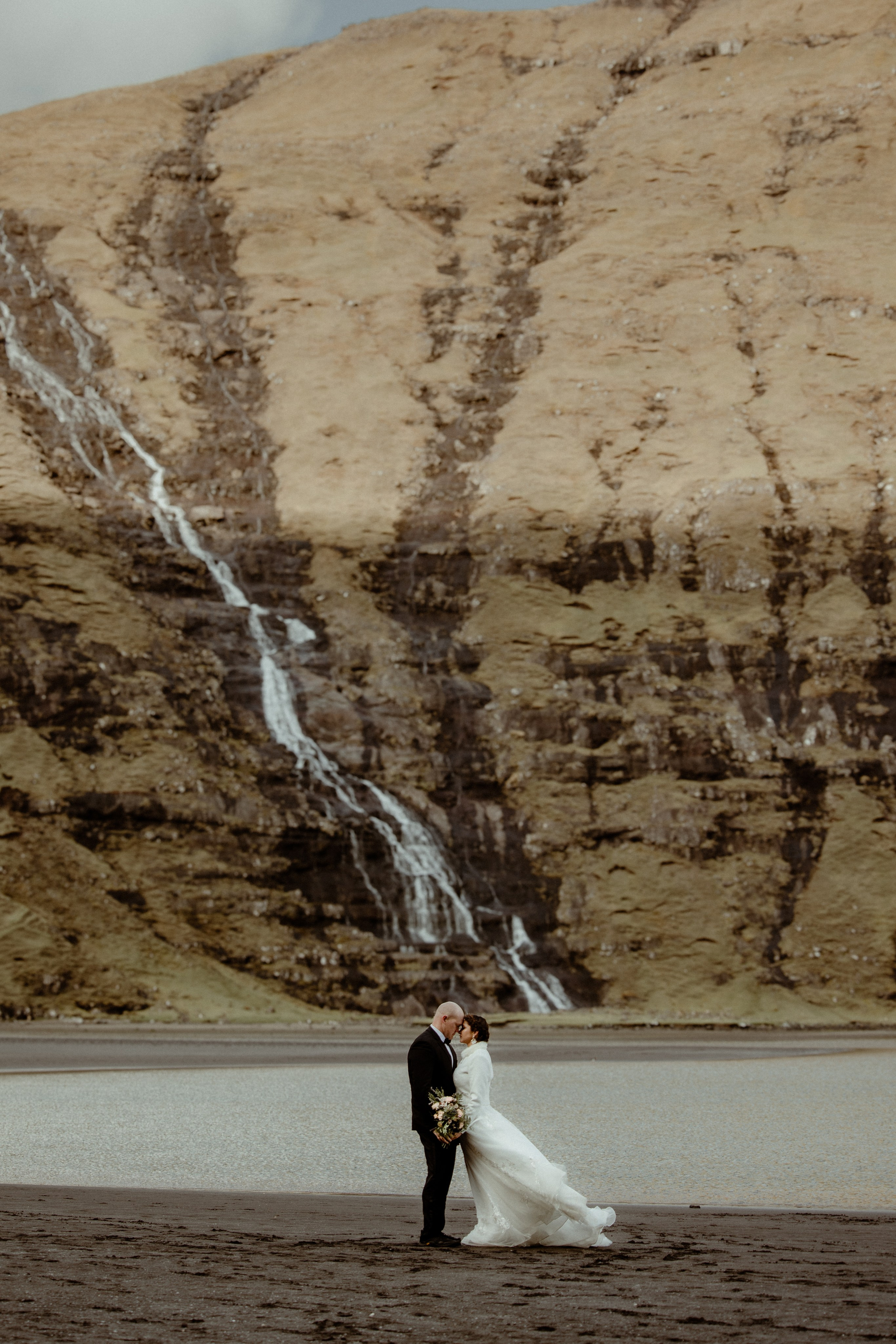 Elope at Faroe islands to celebrate 10 years anniversary. Iceland elopement photographer & videographer