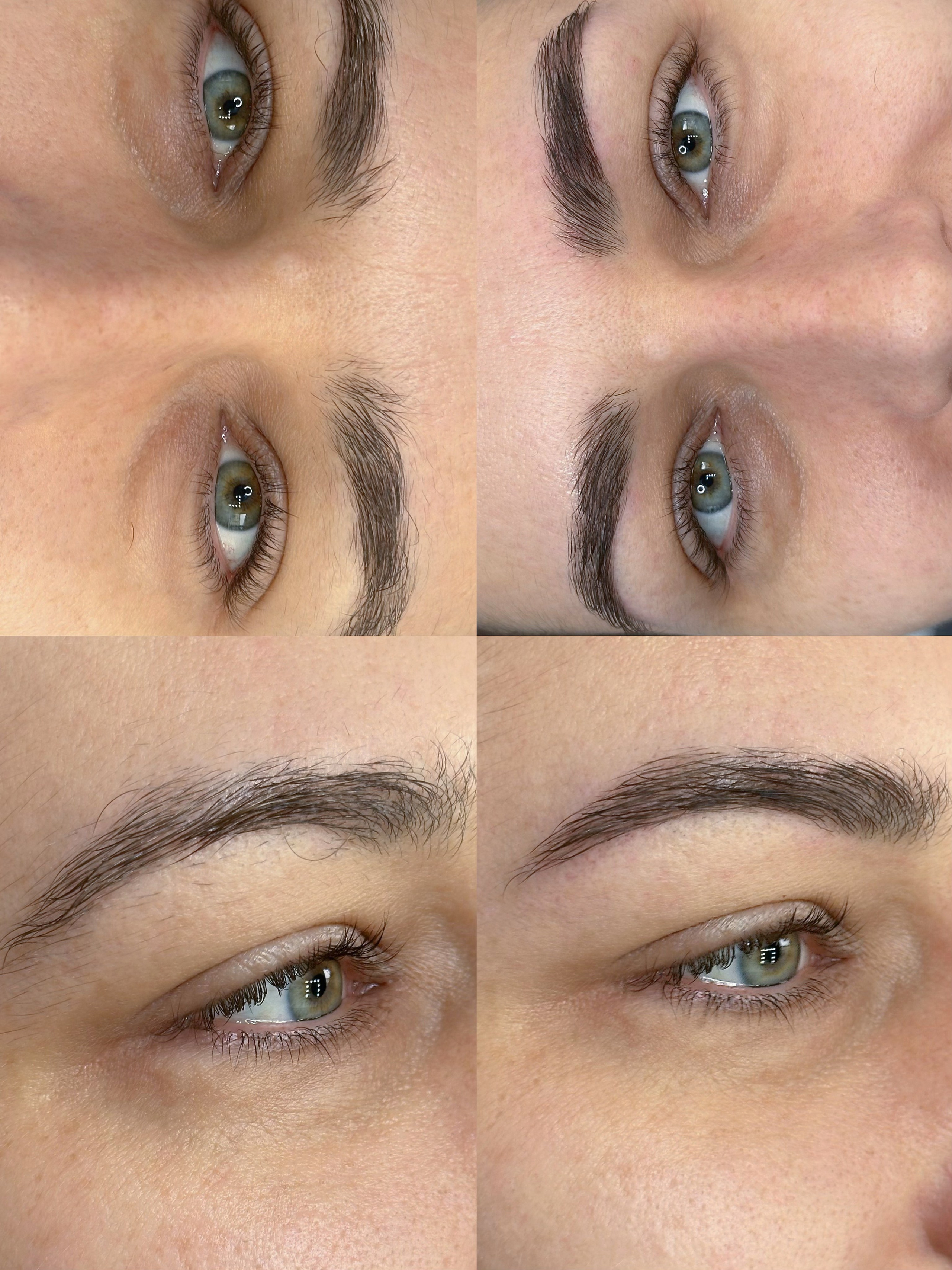 Stilizare profesională a sprâncenelor prin pensat si vopsire pentru un aspect definit, armonios și natural. Ideal pentru evidențierea trăsăturilor feței.