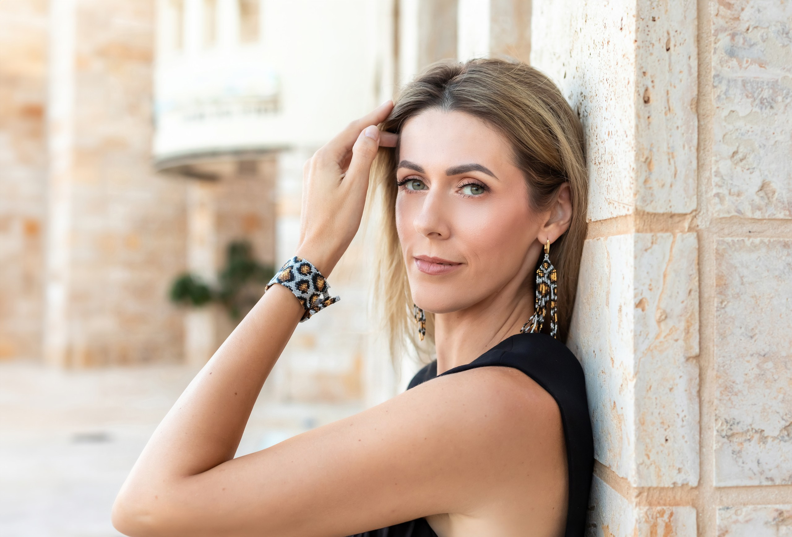 Photo shoot for a brand of handmade jewellery made of jewellery beads