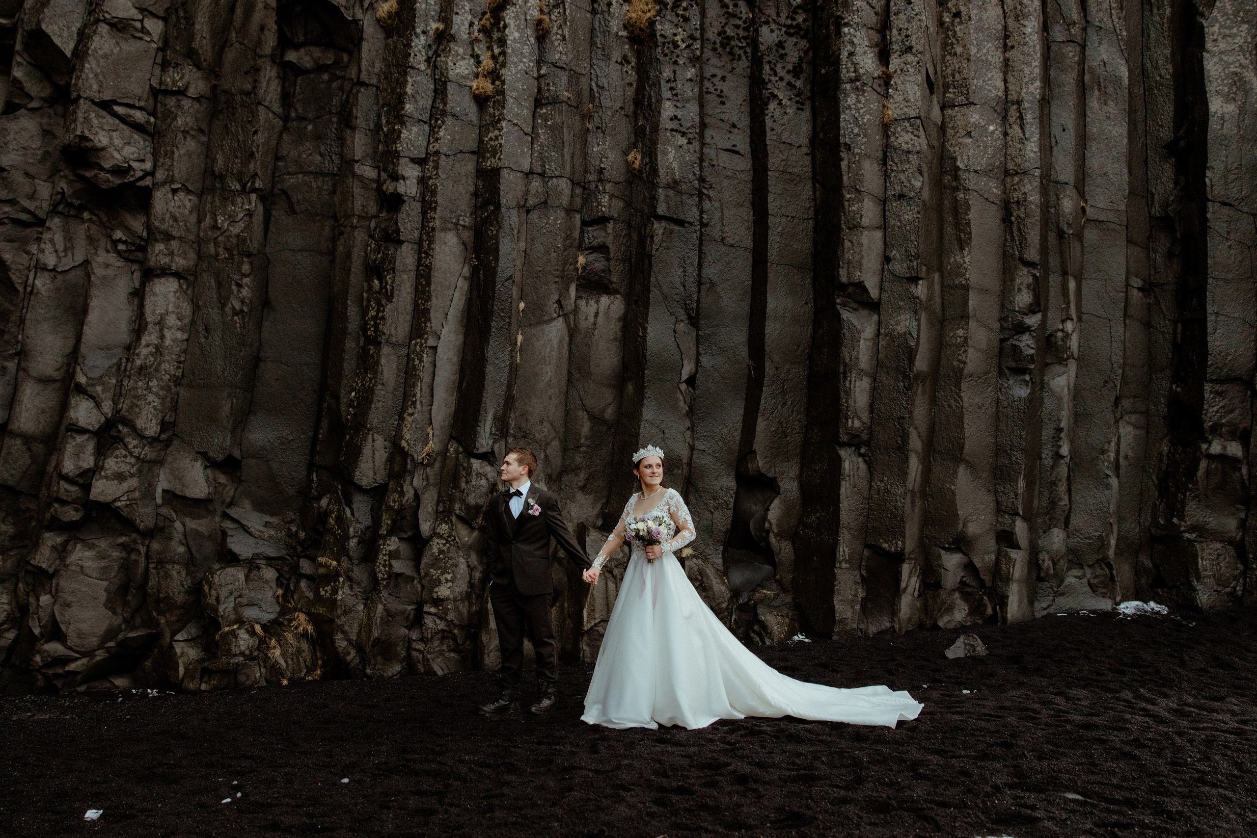 Snowy Elopement in Iceland. Iceland elopement photographer & videographer