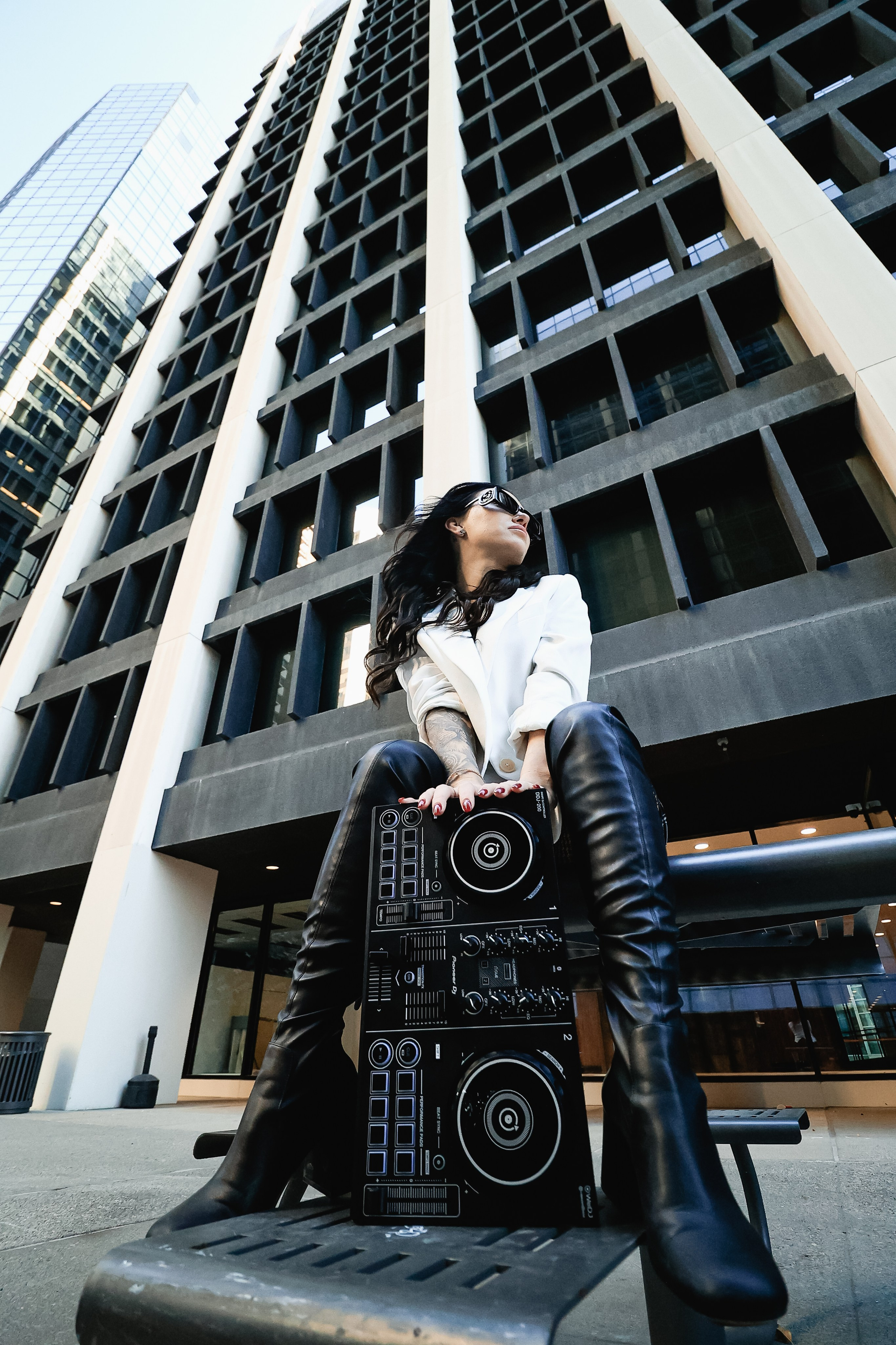 Spinning Vibes: DJ.Cloud11’s Dynamic Photoshoot in Calgary. ProFly.club — Professional aerial filming in Calgary