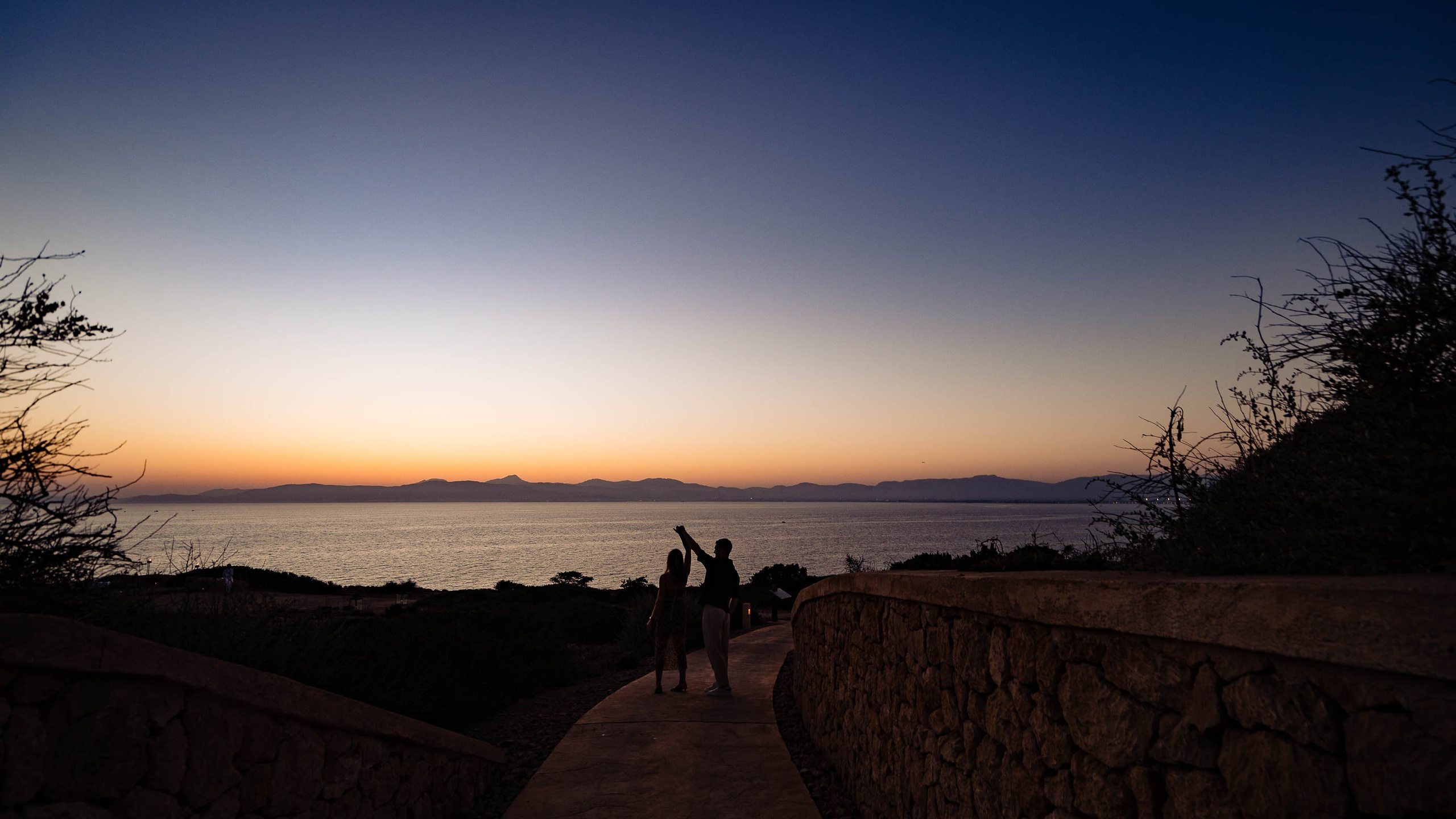 Dusk Wedding Proposal Cap Rocat. Mallorca Wedding, Corporate & Social Photographer
