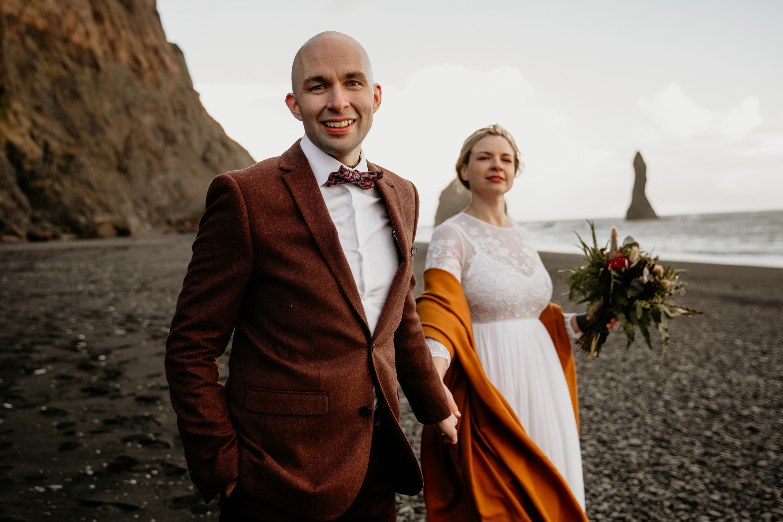 Covid Elopement in South Iceland. Iceland elopement photographer & videographer