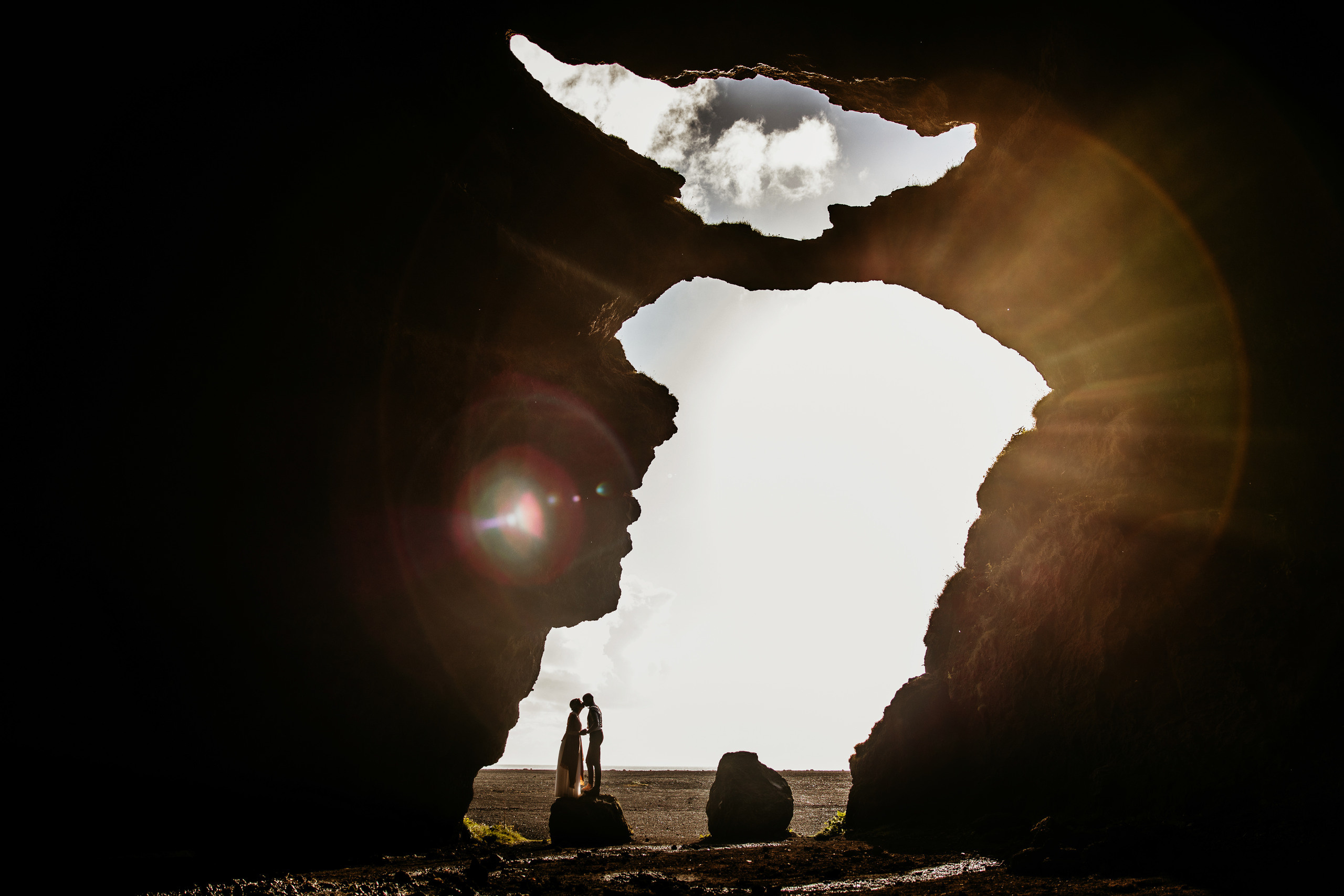 wedding photos Yoda cave Iceland