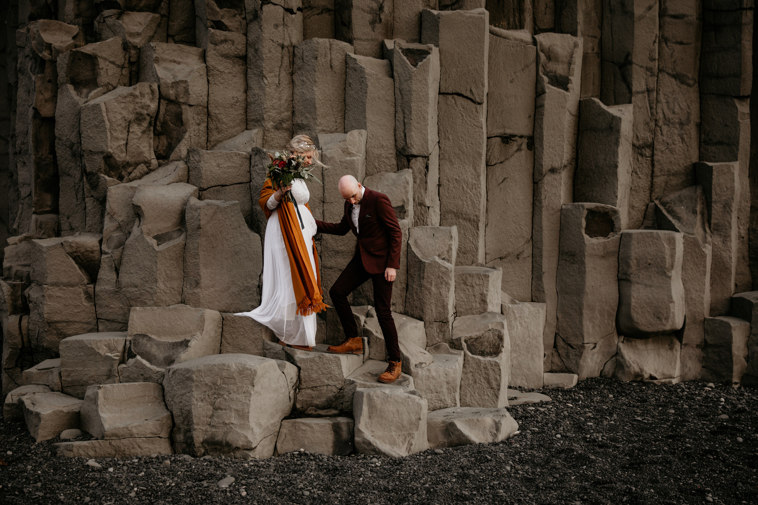 Covid Elopement in South Iceland. Iceland elopement photographer & videographer