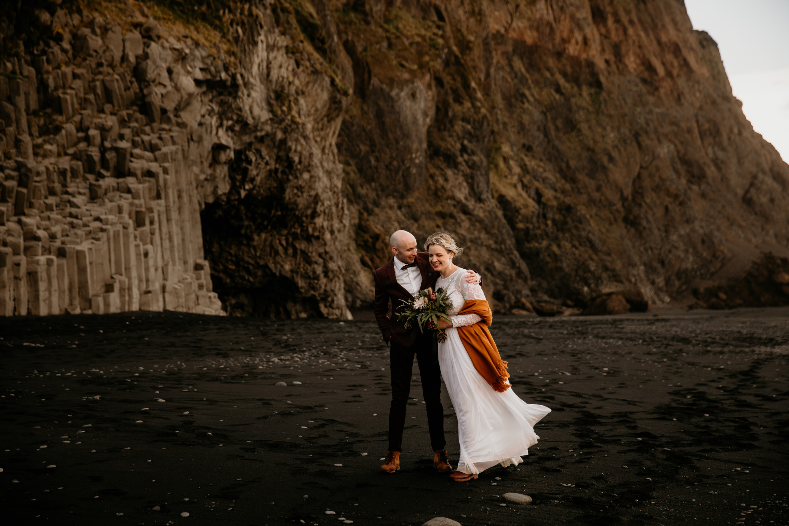 Covid Elopement in South Iceland. Iceland elopement photographer & videographer