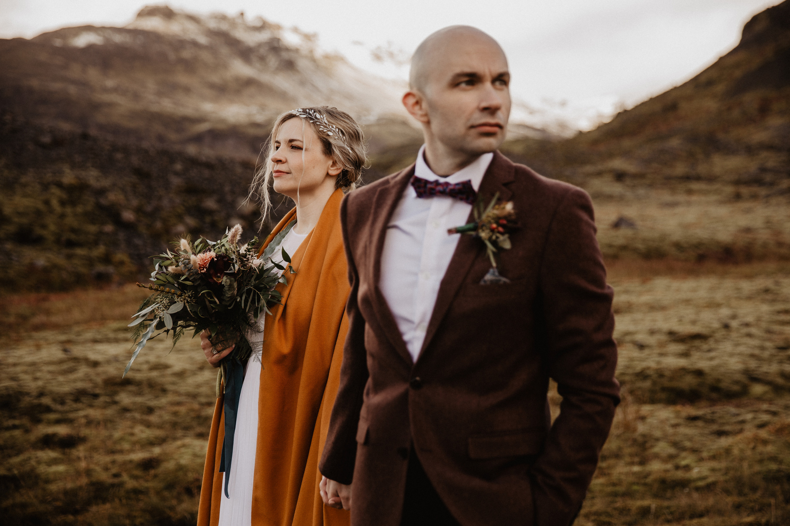 Covid Elopement in South Iceland. Iceland elopement photographer & videographer