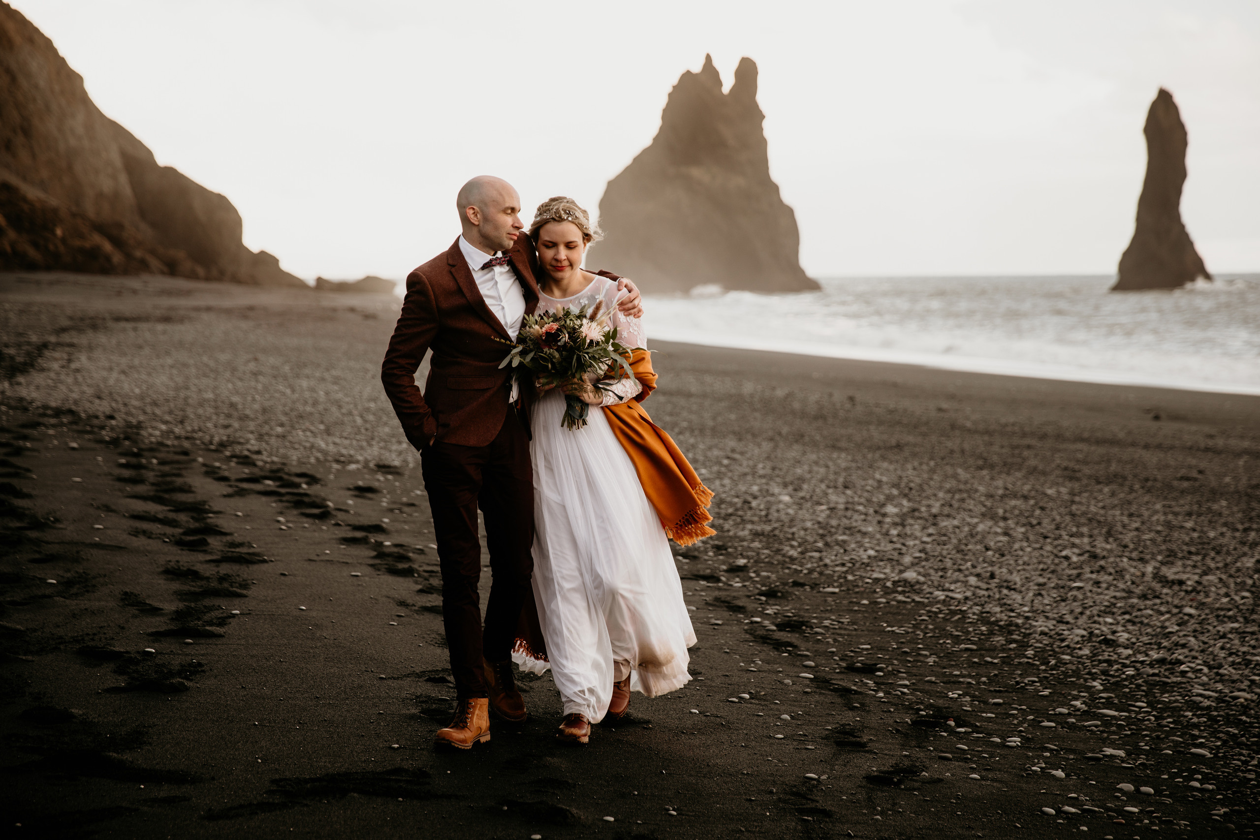 Covid Elopement in South Iceland. Iceland elopement photographer & videographer
