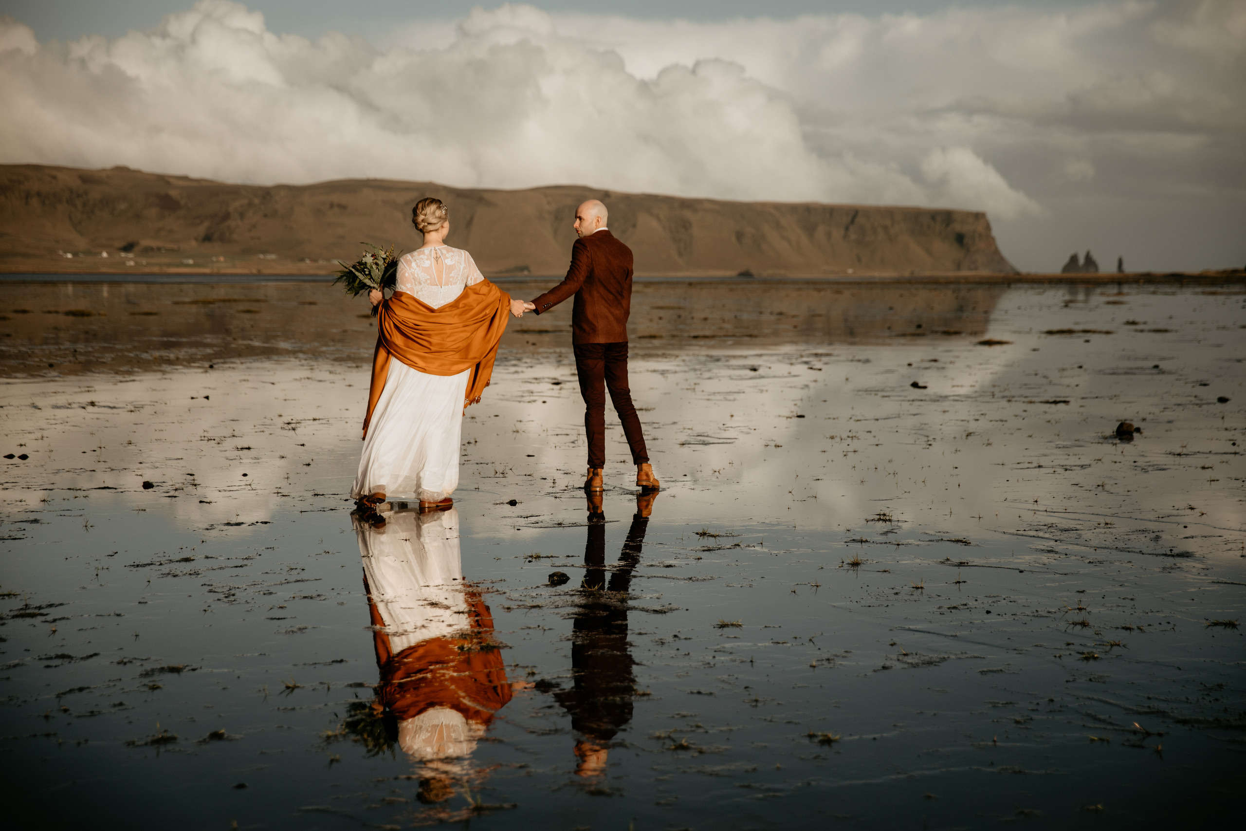 Covid Elopement in South Iceland. Iceland elopement photographer & videographer