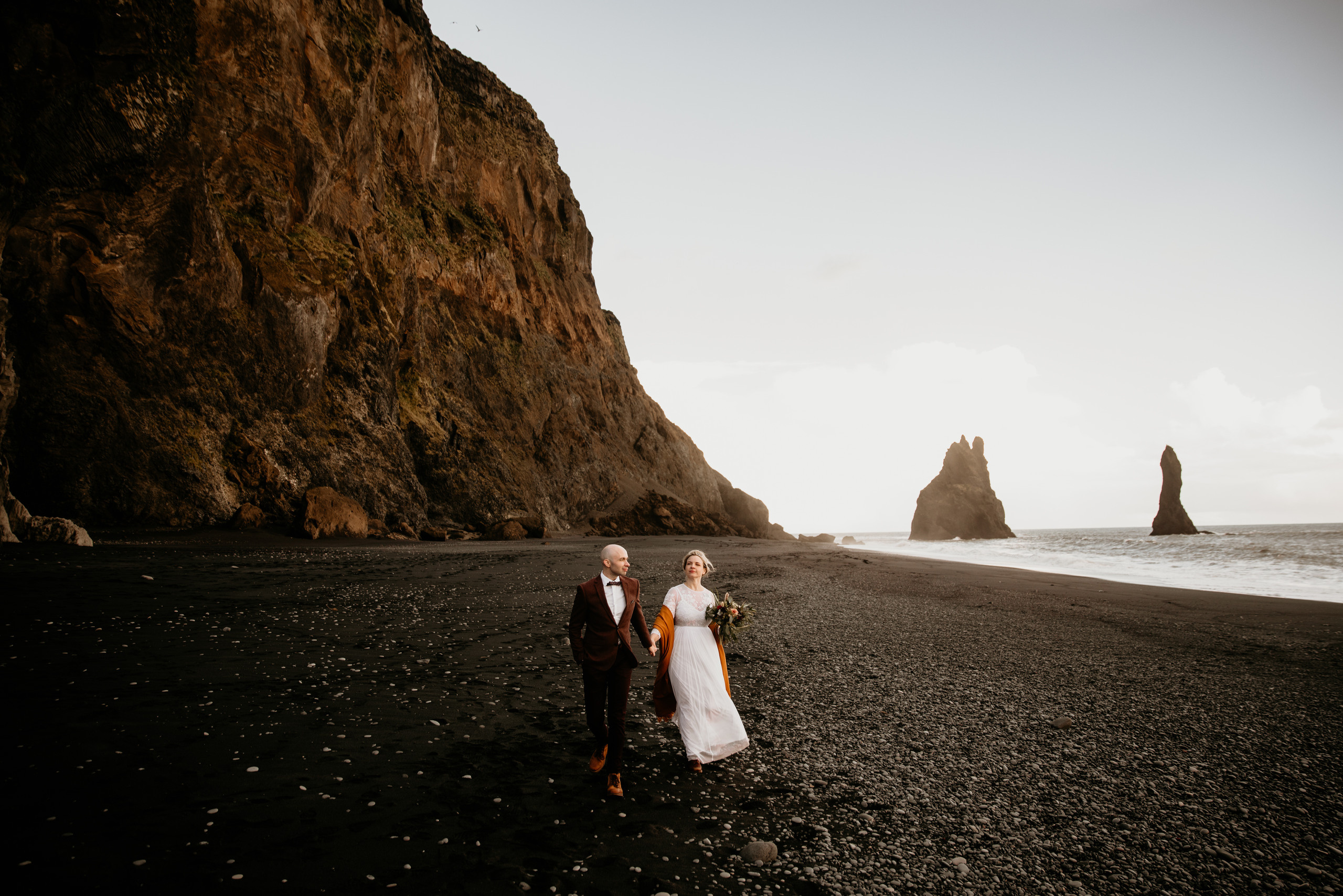 Covid Elopement in South Iceland. Iceland elopement photographer & videographer
