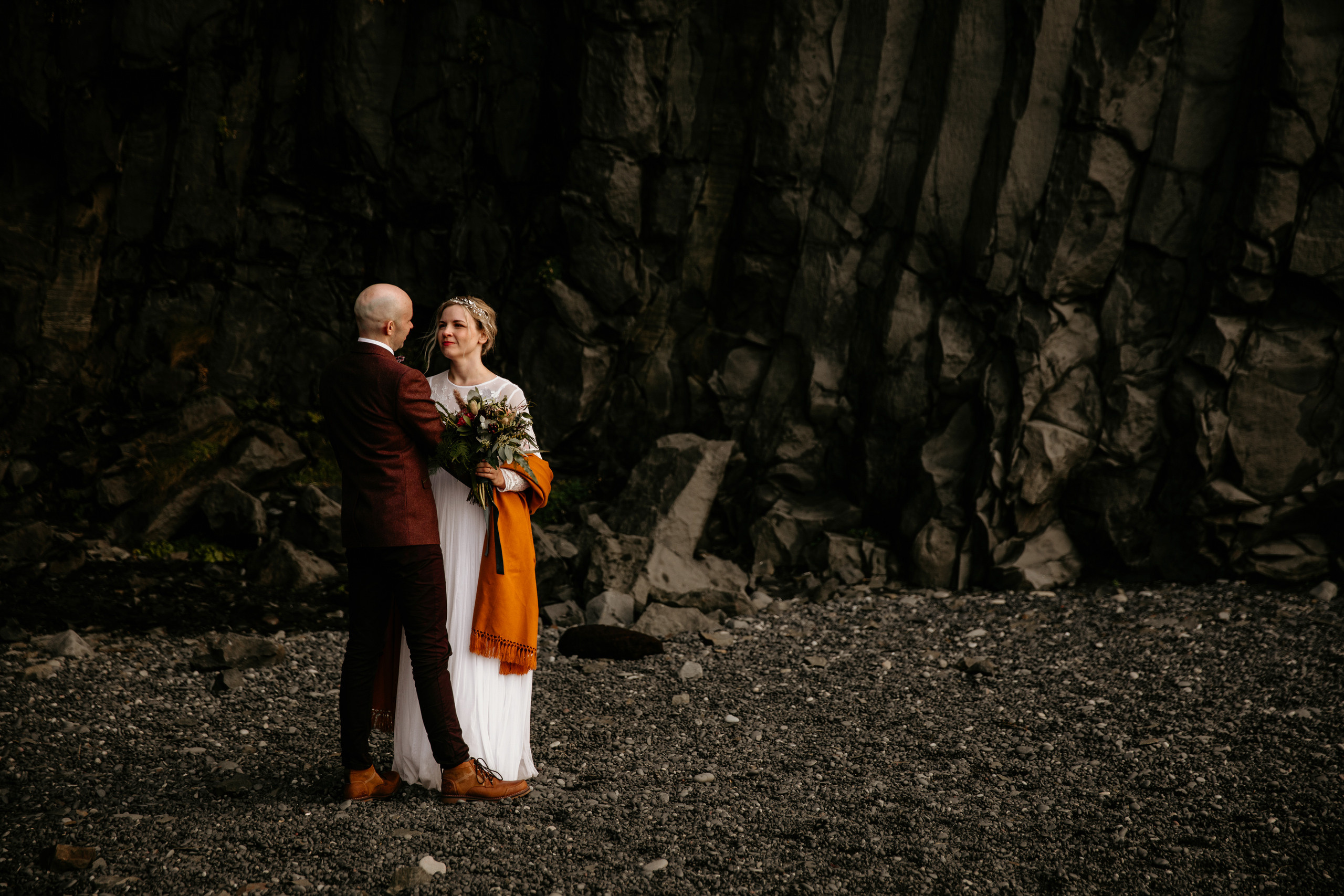 Covid Elopement in South Iceland. Iceland elopement photographer & videographer