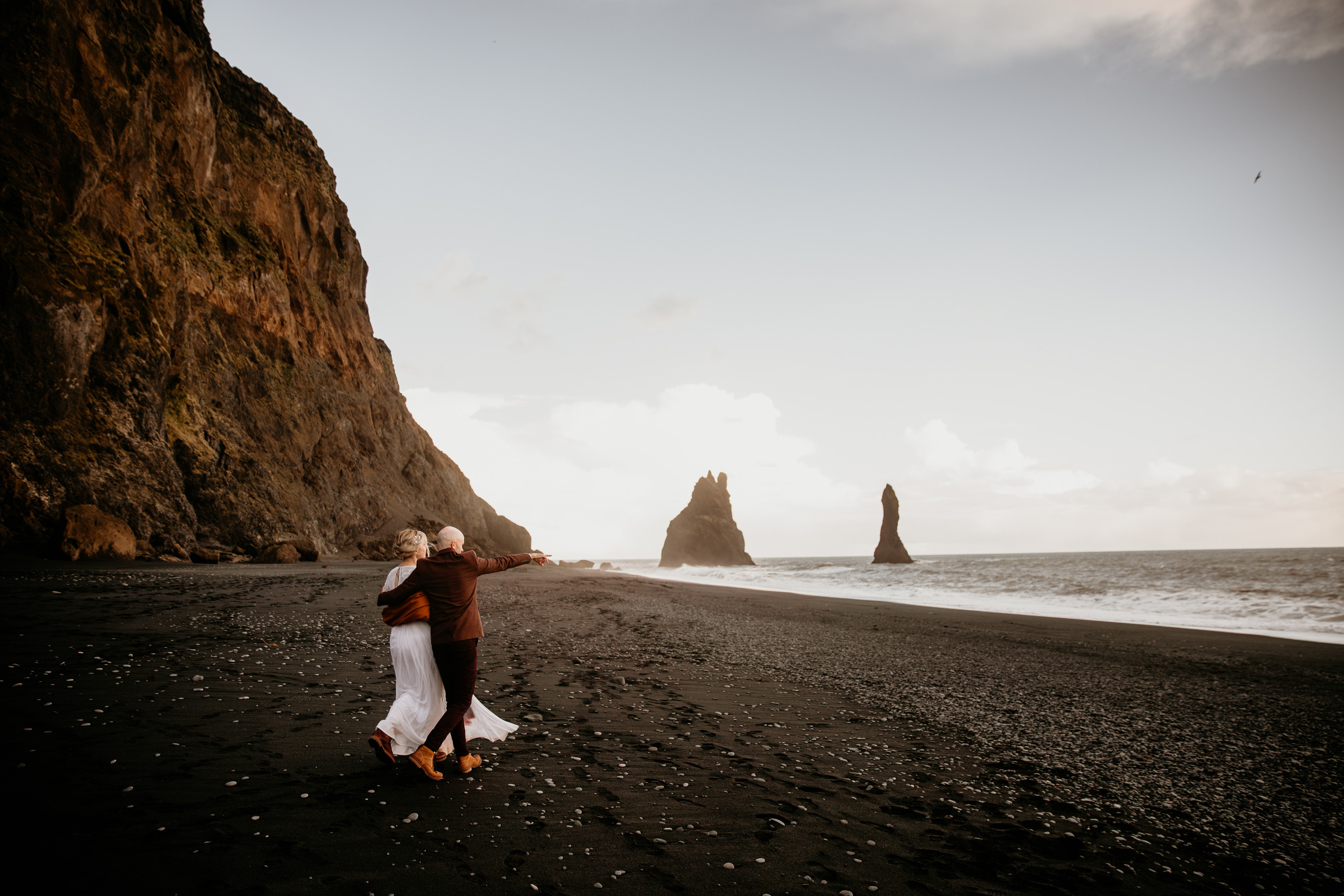Covid Elopement in South Iceland. Iceland elopement photographer & videographer