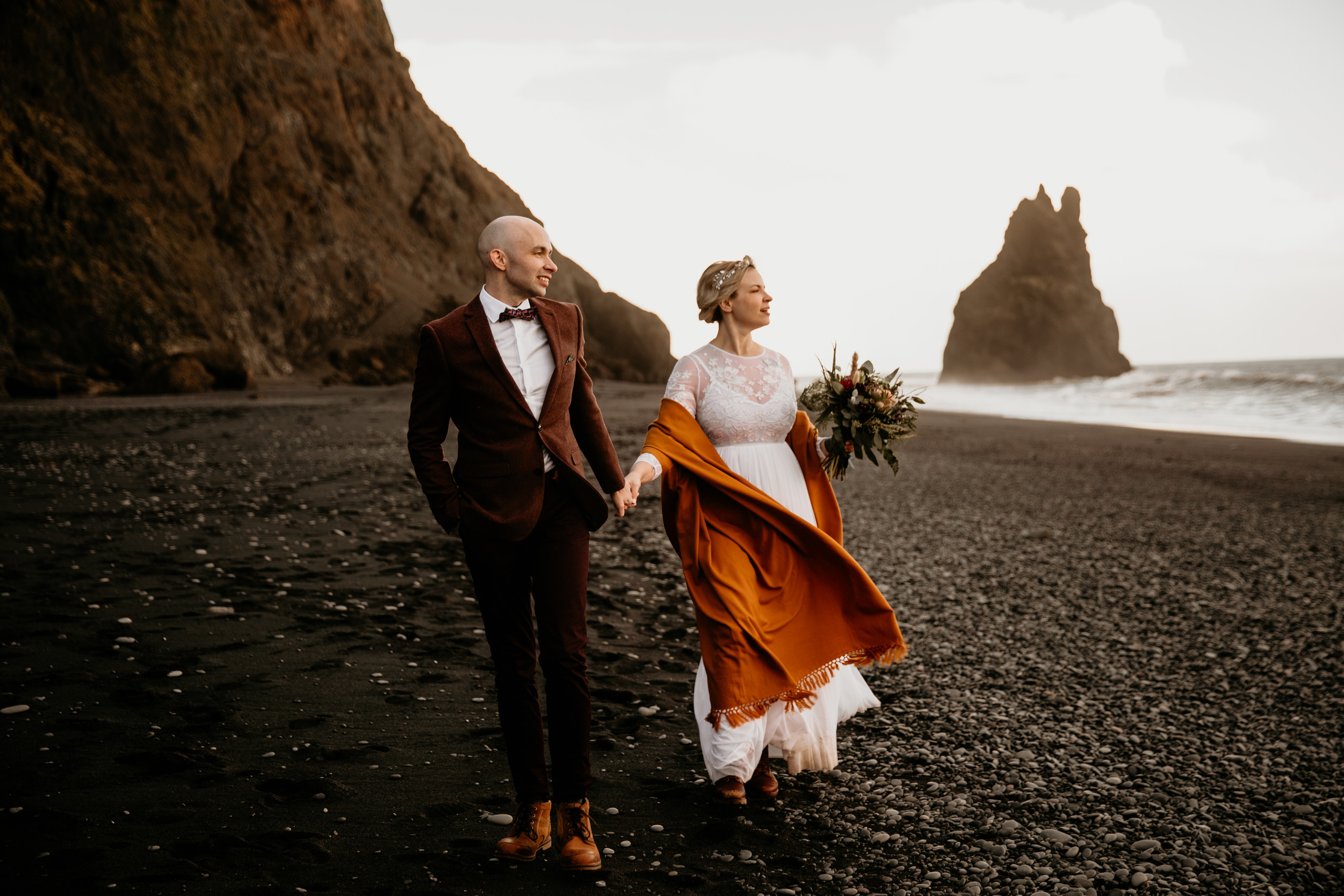 Covid Elopement in South Iceland. Iceland elopement photographer & videographer