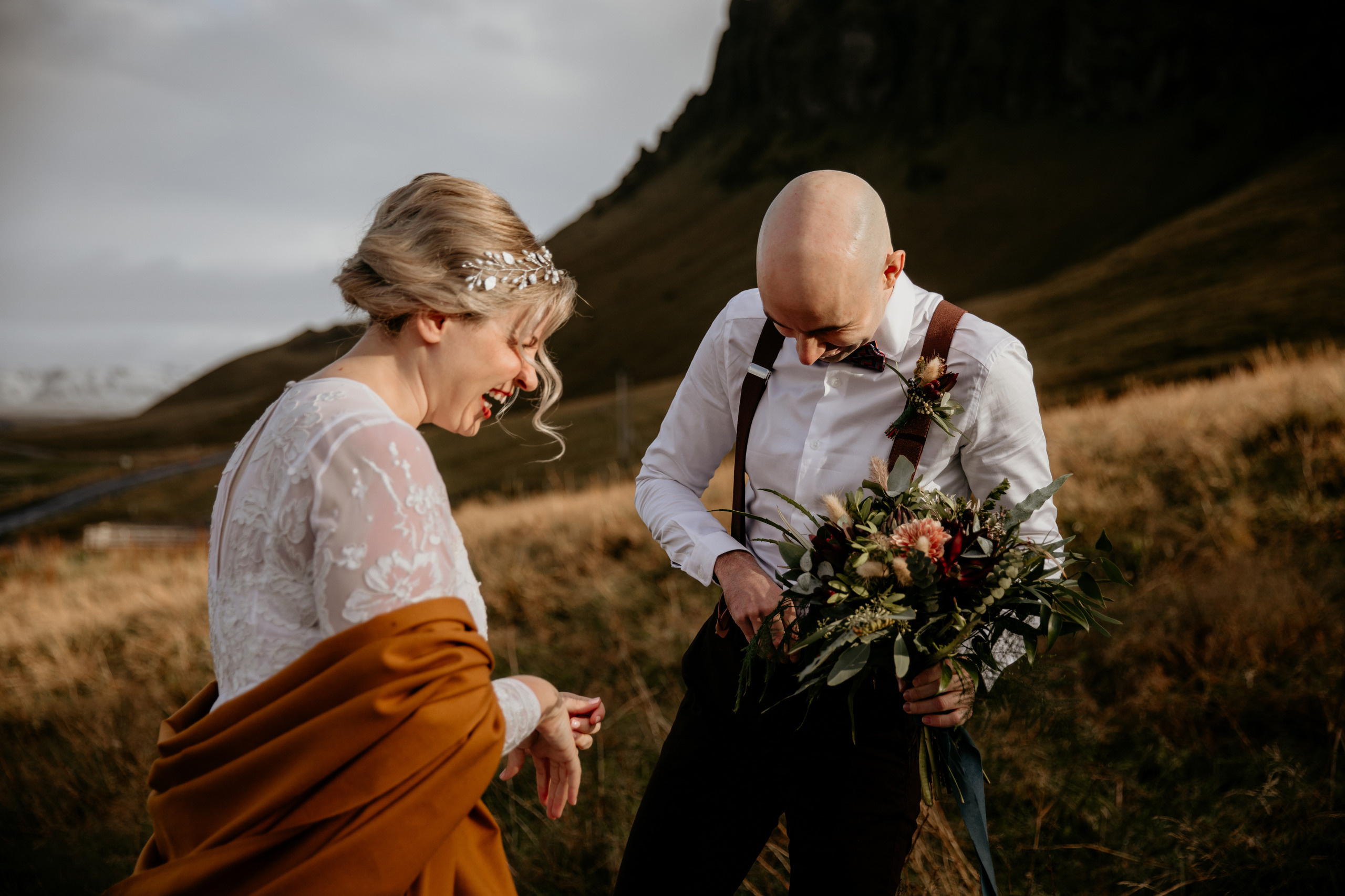 Covid Elopement in South Iceland. Iceland elopement photographer & videographer