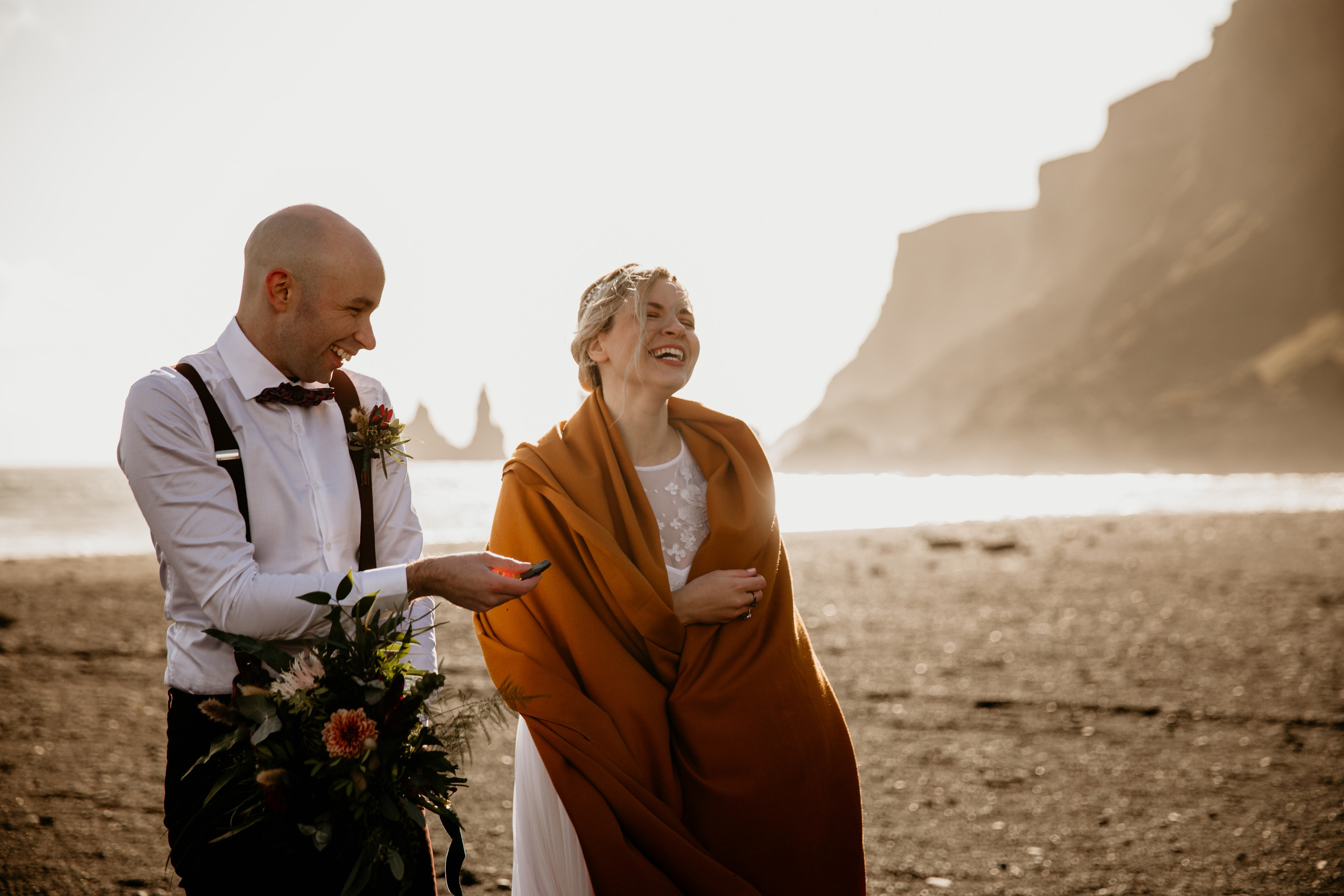 Covid Elopement in South Iceland. Iceland elopement photographer & videographer