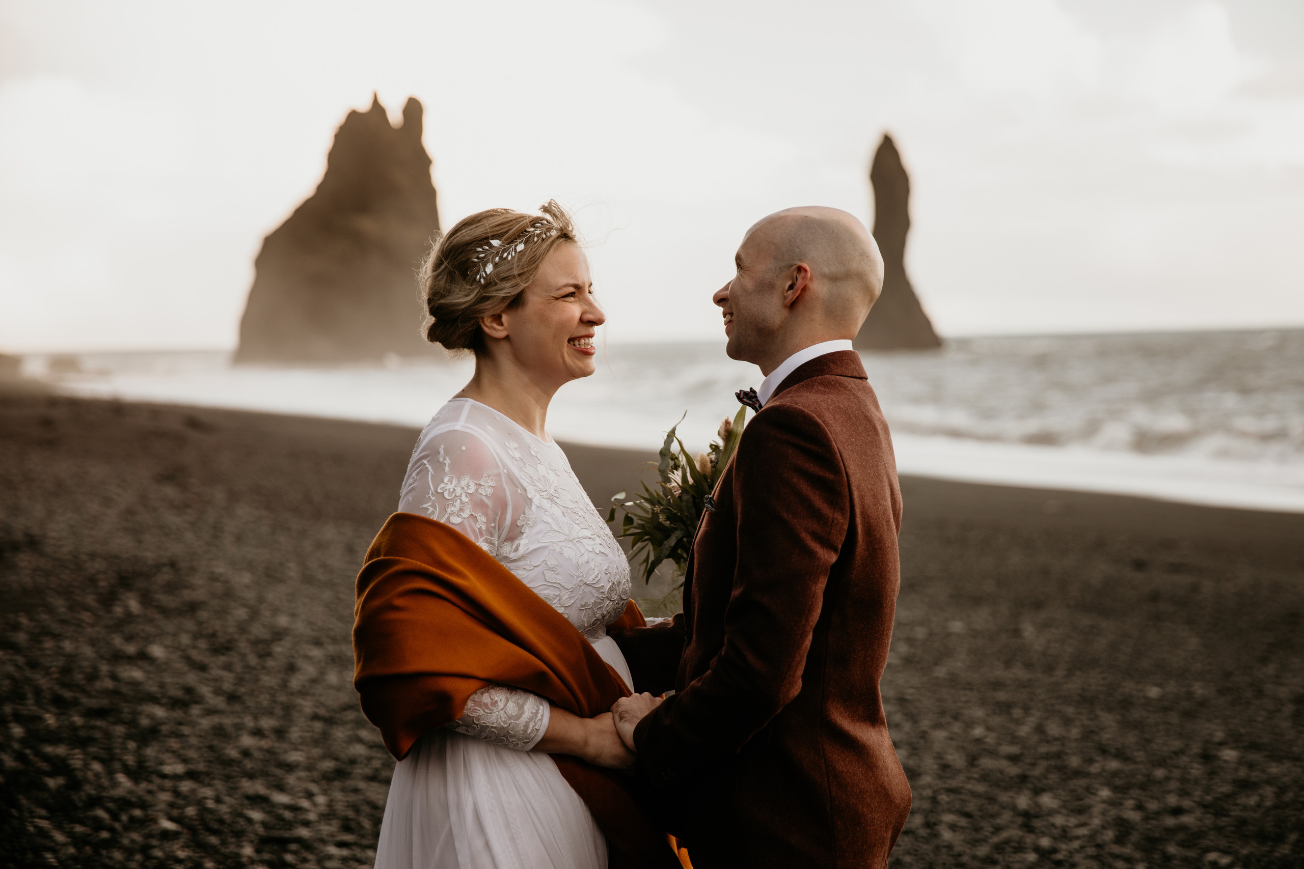 Covid Elopement in South Iceland. Iceland elopement photographer & videographer