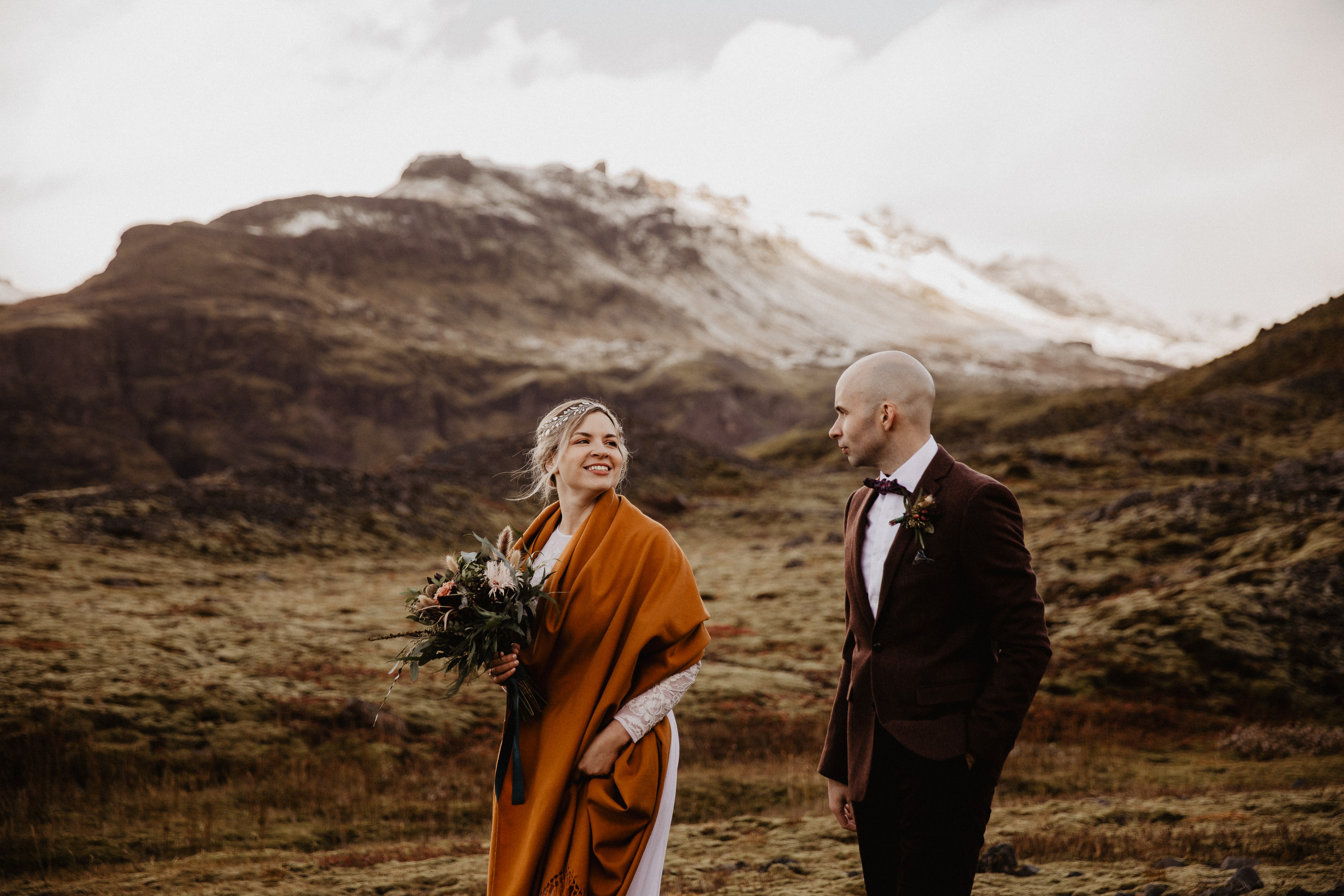 Covid Elopement in South Iceland. Iceland elopement photographer & videographer