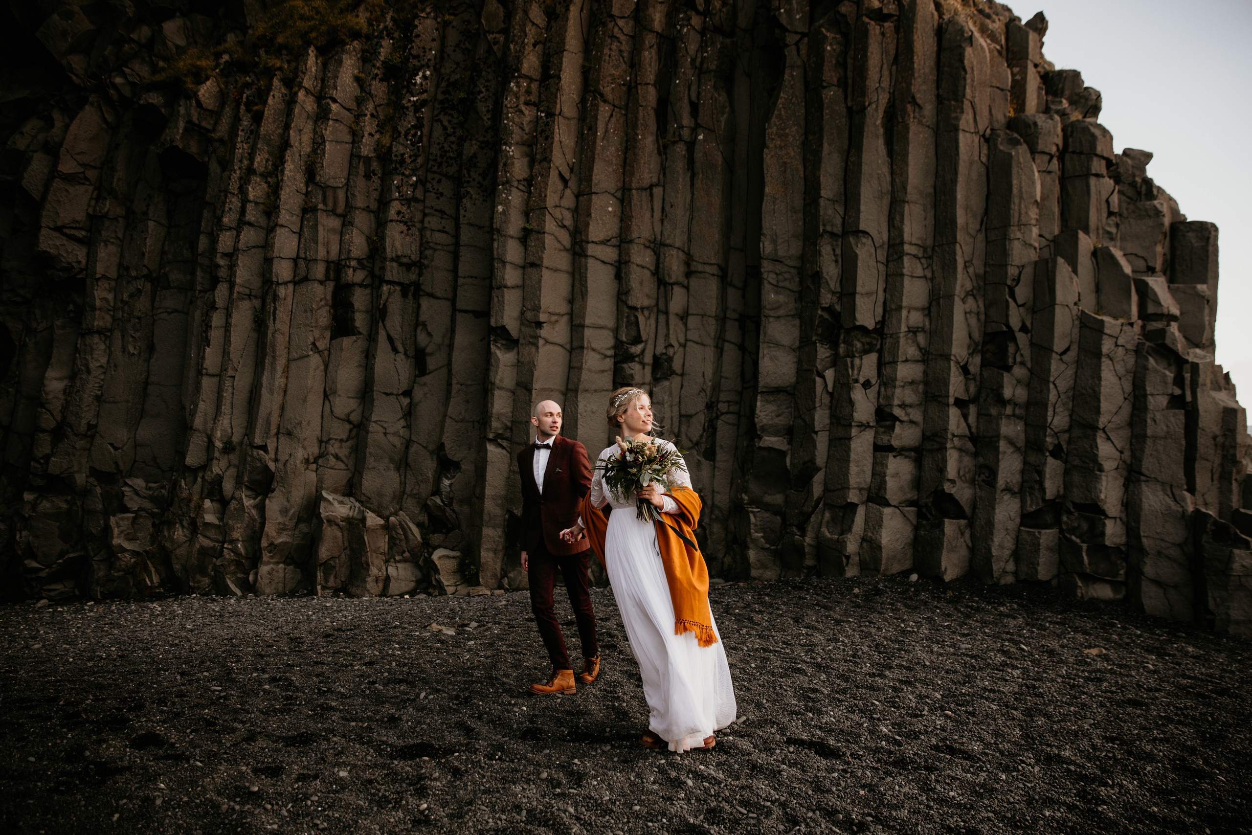 Covid Elopement in South Iceland. Iceland elopement photographer & videographer