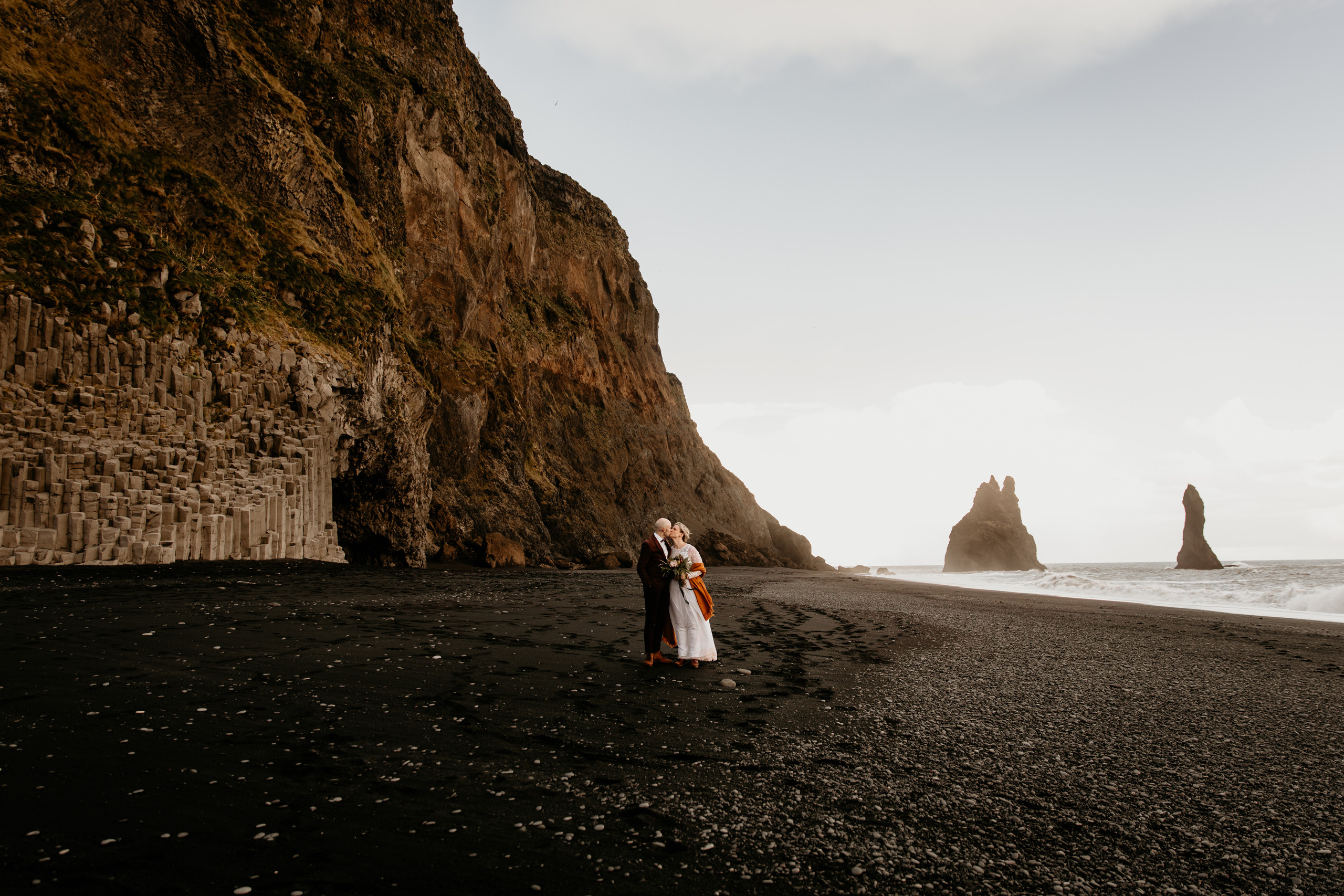 Covid Elopement in South Iceland. Iceland elopement photographer & videographer