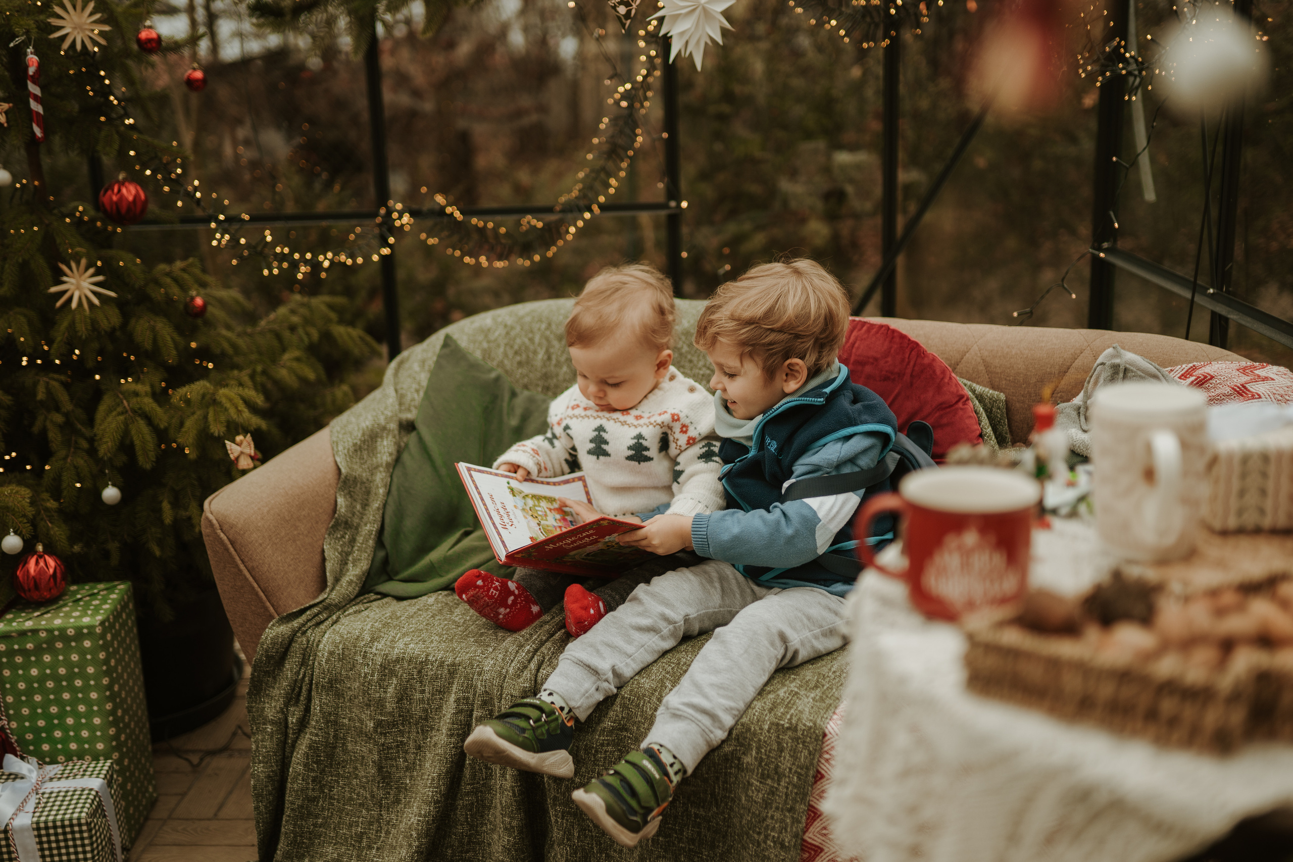 Świąteczna sesja w szklarni. Karkowskafoto - fotografia miłości