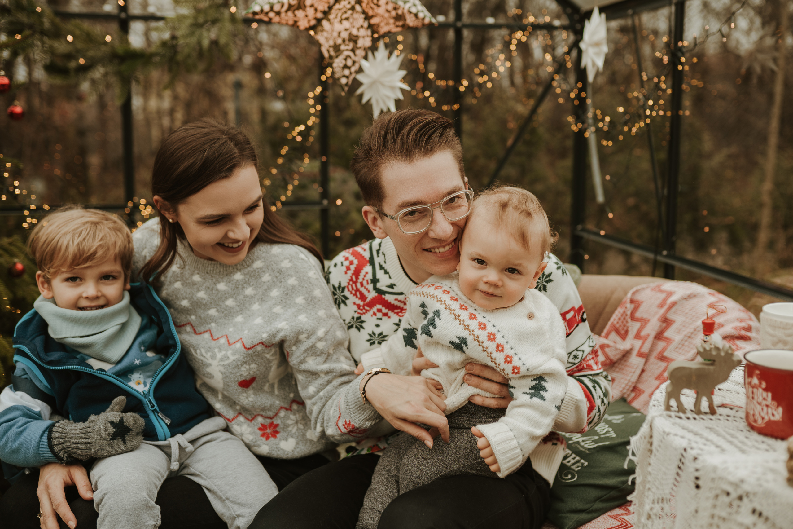 Świąteczna sesja w szklarni. Karkowskafoto - fotografia miłości