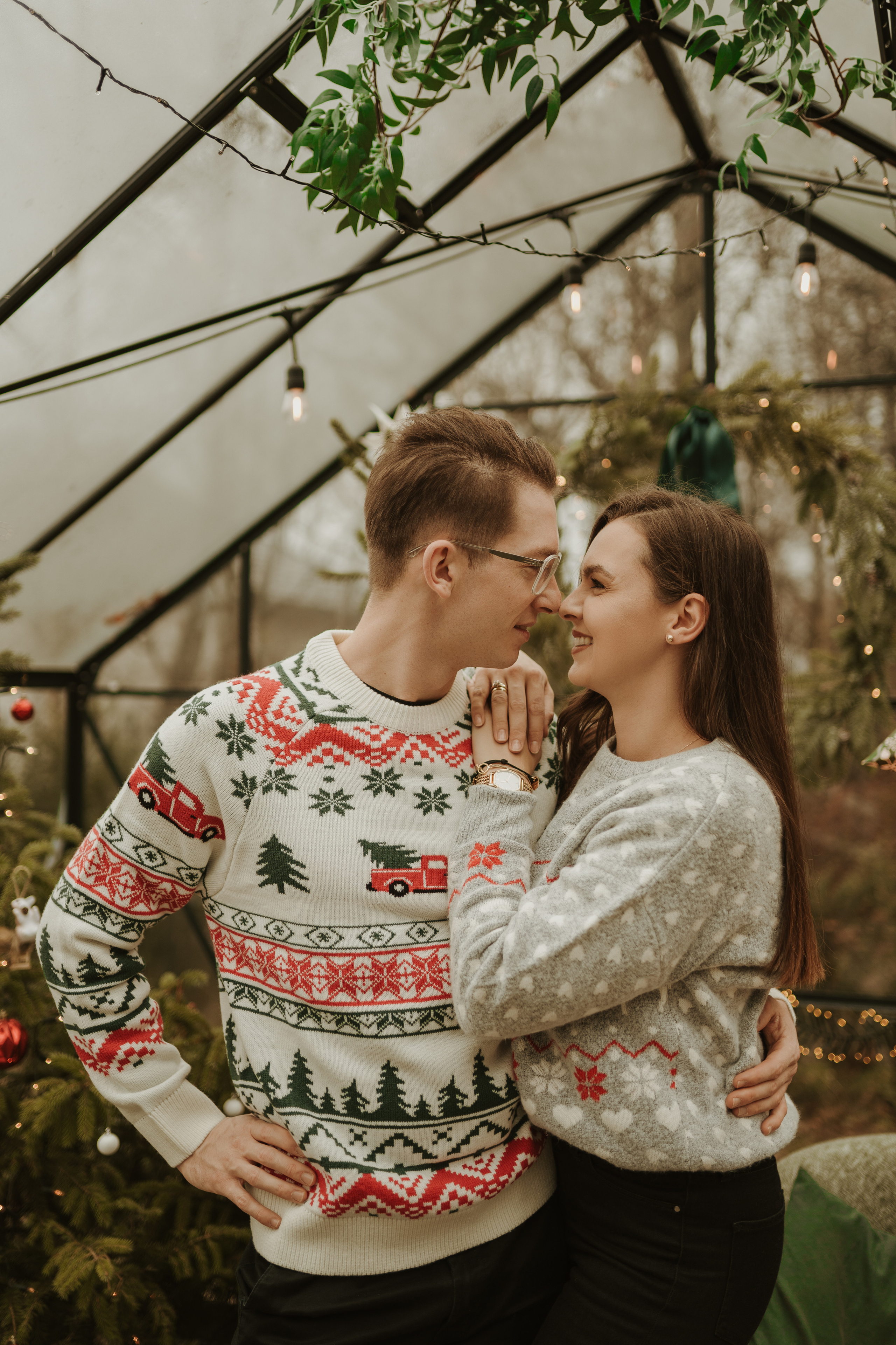 Świąteczna sesja w szklarni. Karkowskafoto - fotografia miłości