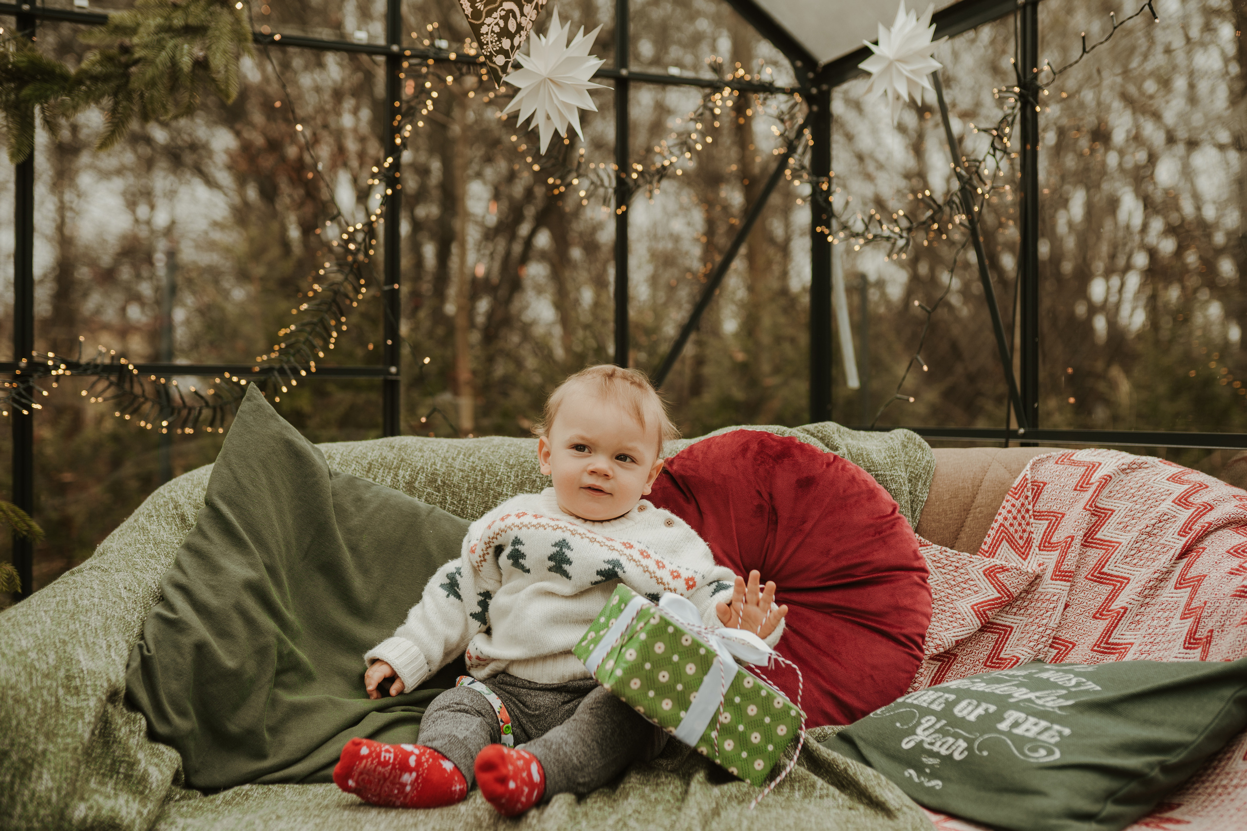Świąteczna sesja w szklarni. Karkowskafoto - fotografia miłości