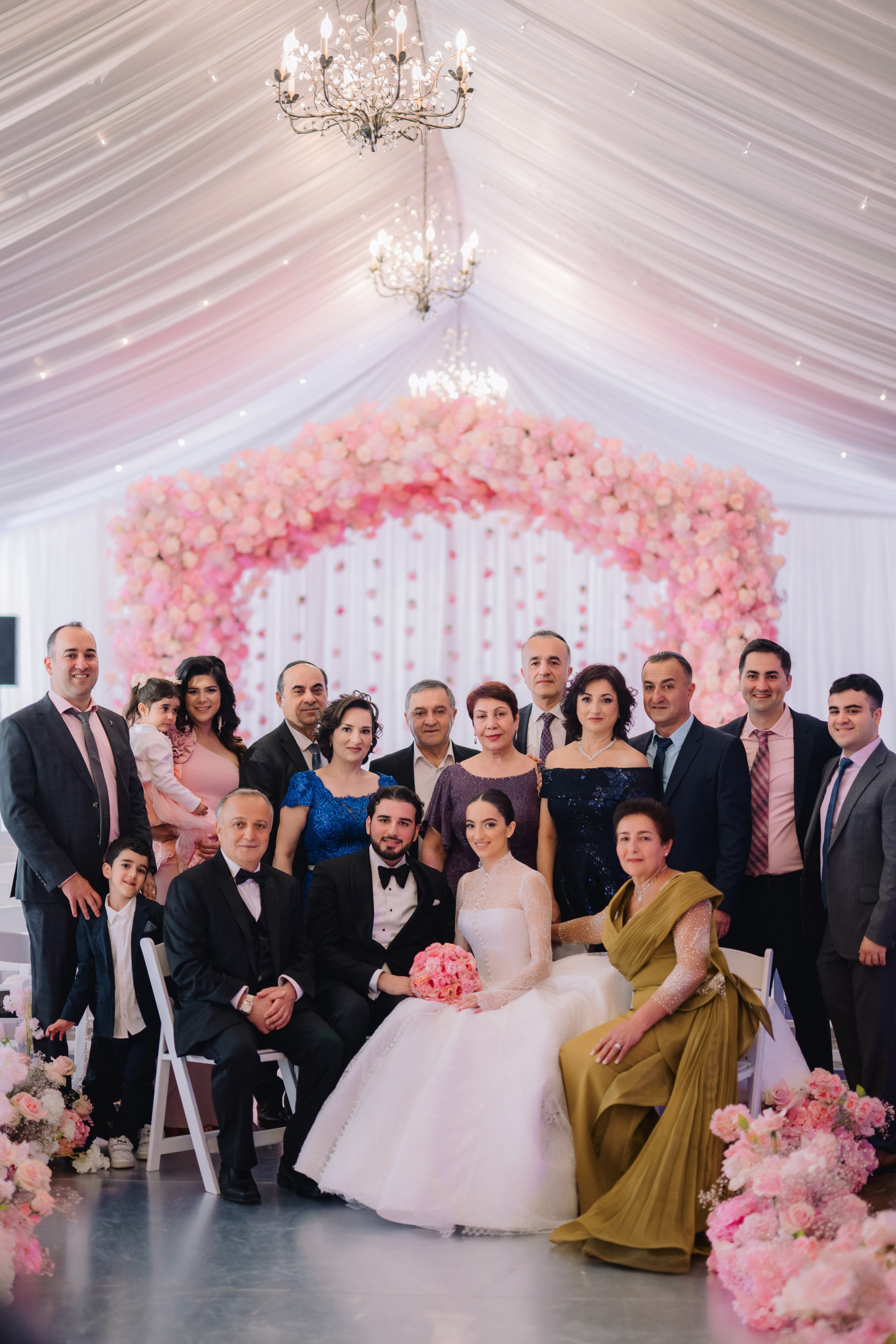 a group of people posing for a photo