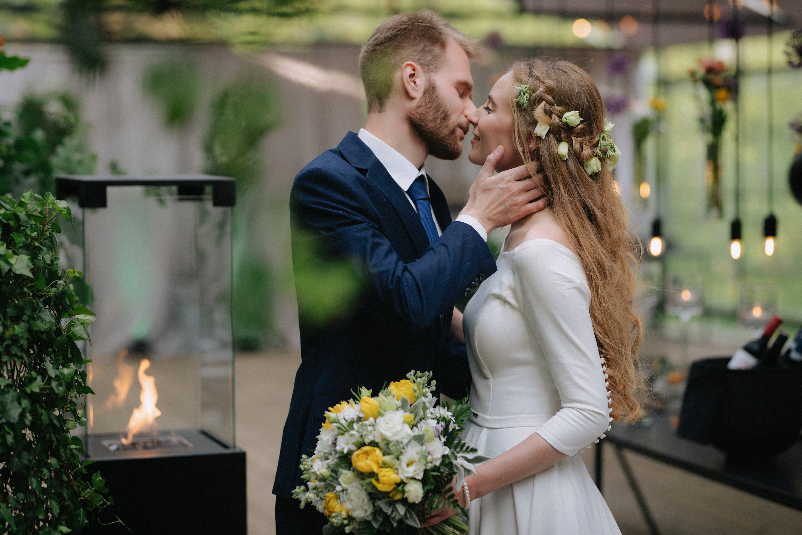 Vestuvinė fotosesija Food in the wood