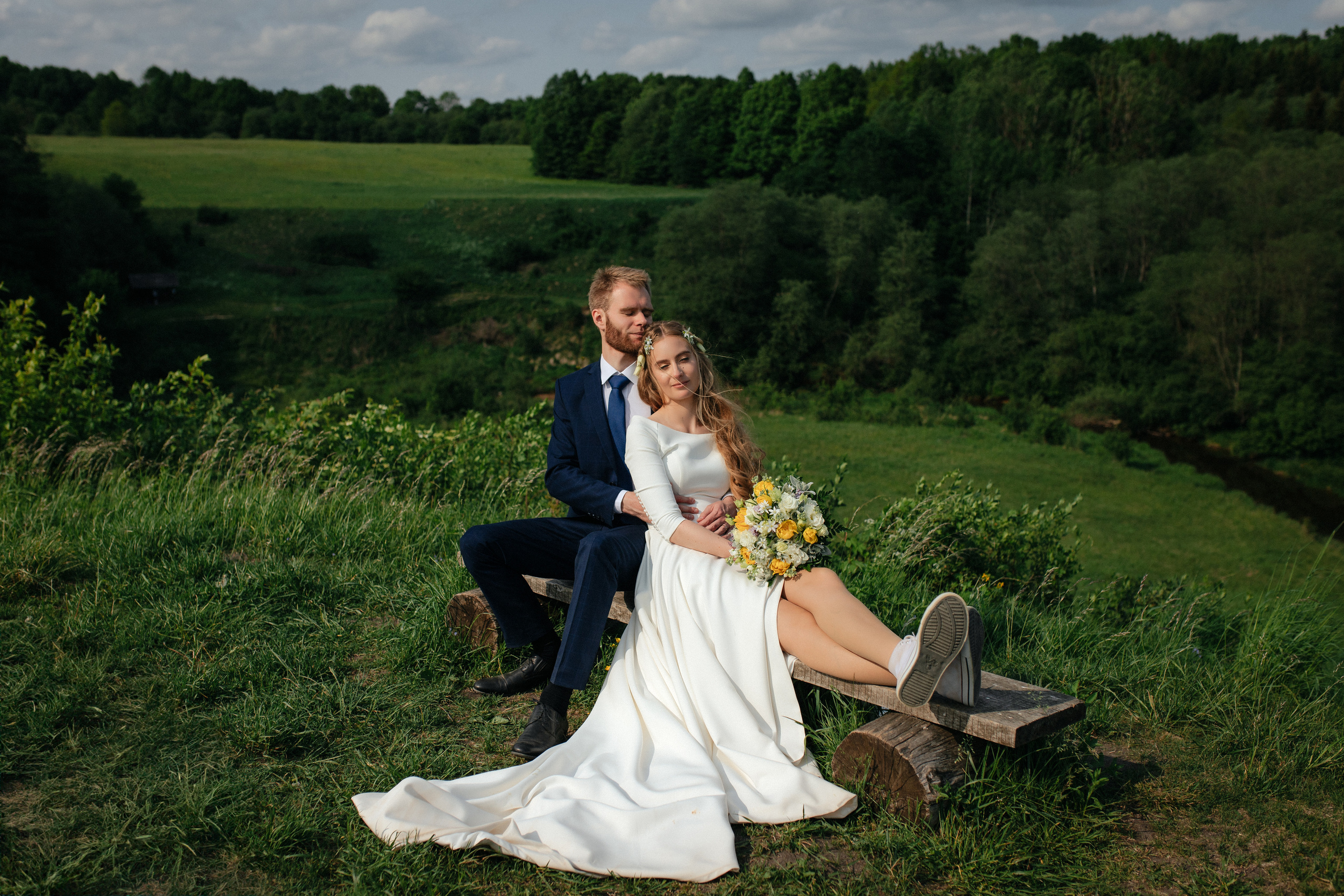 Vestuvinė fotosesija Food in the wood