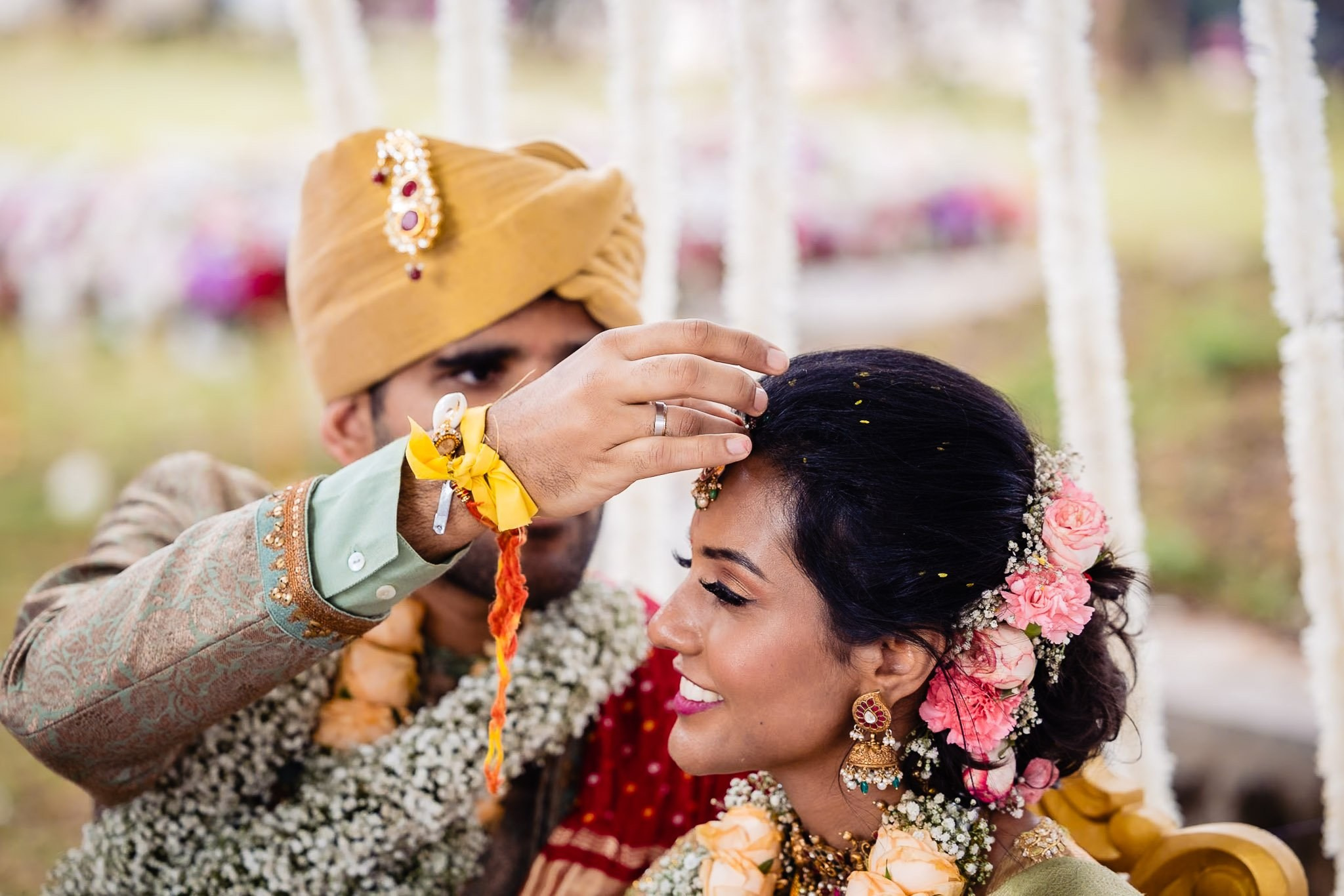 Explore the vibrant fusion of Punjabi and Chettinad cultures in this stunning destination wedding at Eagleton The Golf Resort, Bangalore. Ph