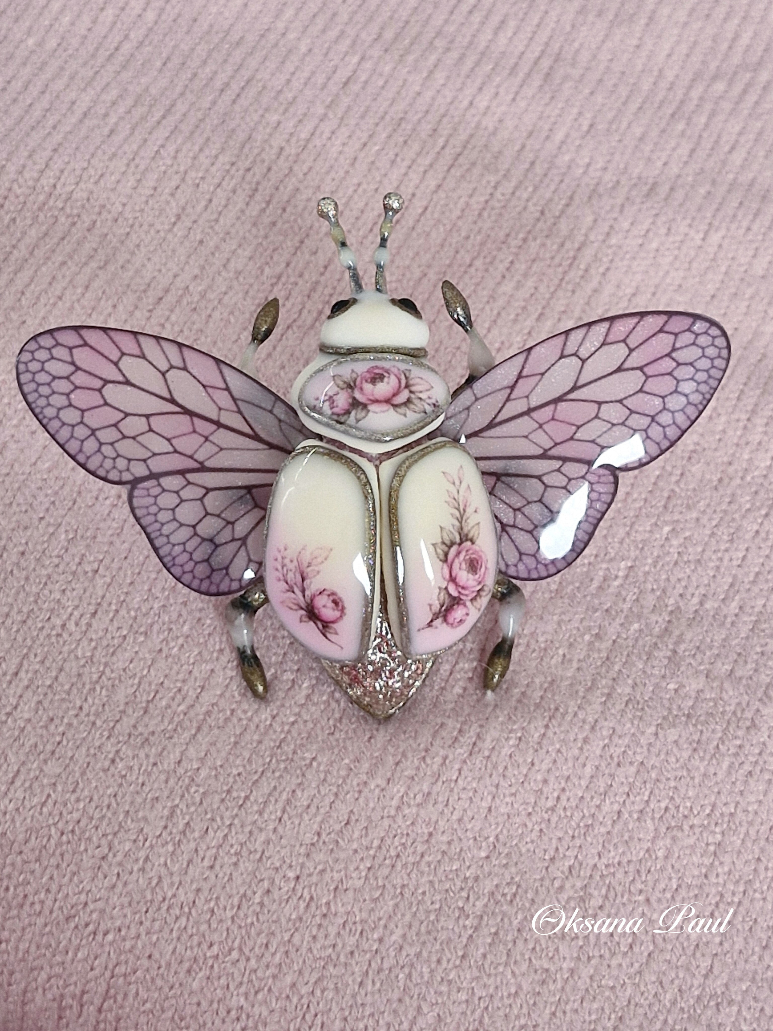 Броши-жуки / Insekten-Broschen ➜. Oksana Paul-Gardinen-Design Oksana Paul ✧ Art of Gardinen & Textile Design ✧ Polymer Clay Art & Handmade Creatures