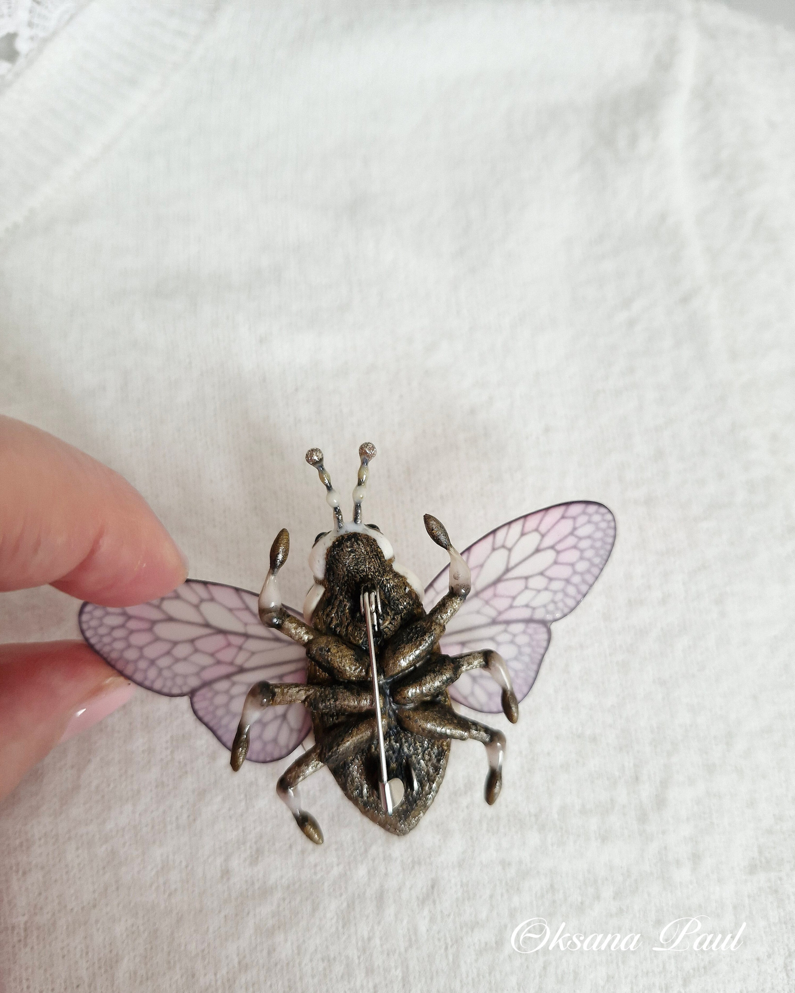 Броши-жуки / Insekten-Broschen ➜. Oksana Paul-Gardinen-Design Oksana Paul ✧ Art of Gardinen & Textile Design ✧ Polymer Clay Art & Handmade Creatures