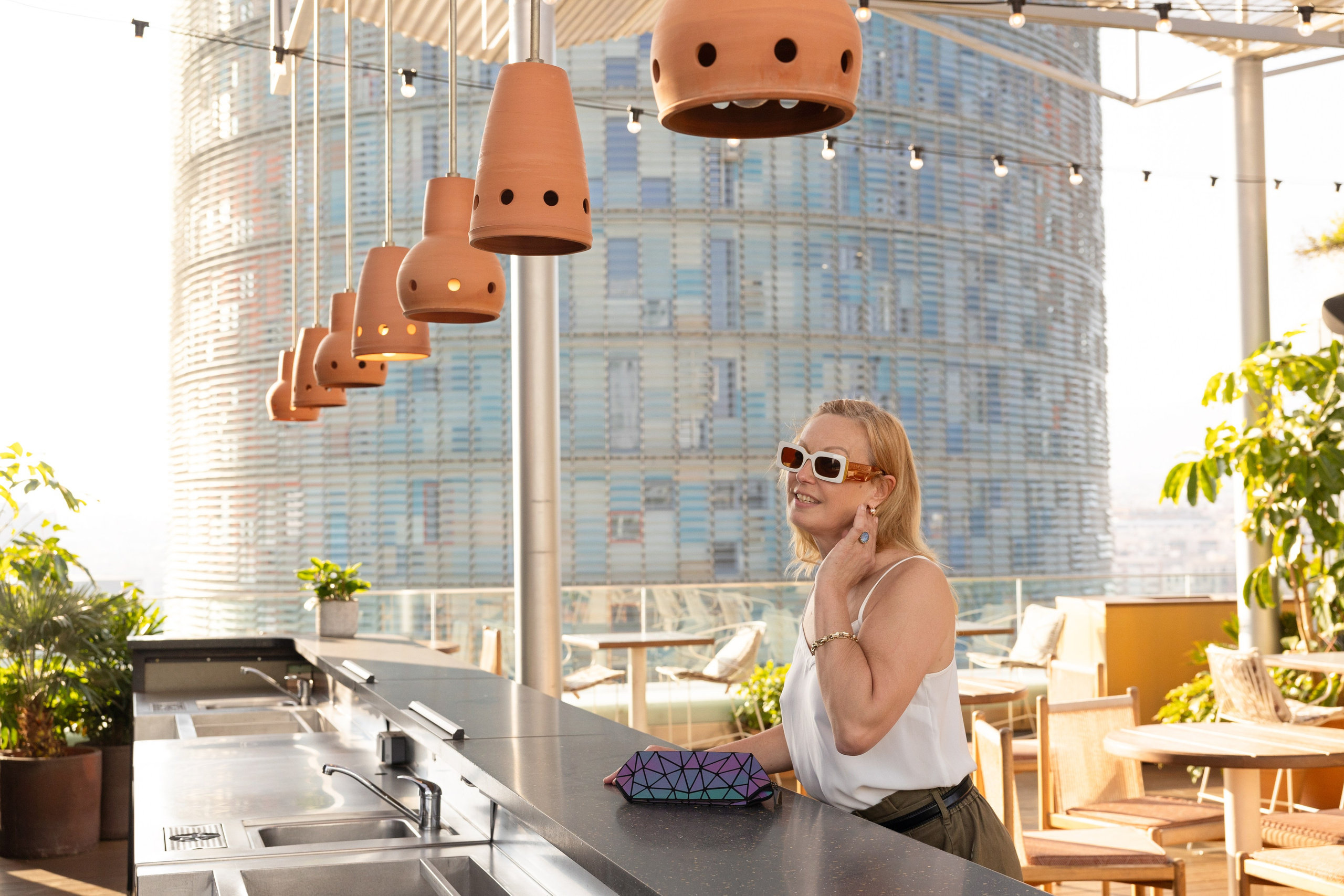 Personal brand photoshoot at The Hoxton, Poblenou hotel’s rooftop. Eugénie Smirnova — your photographer in Toulouse and southwest France
