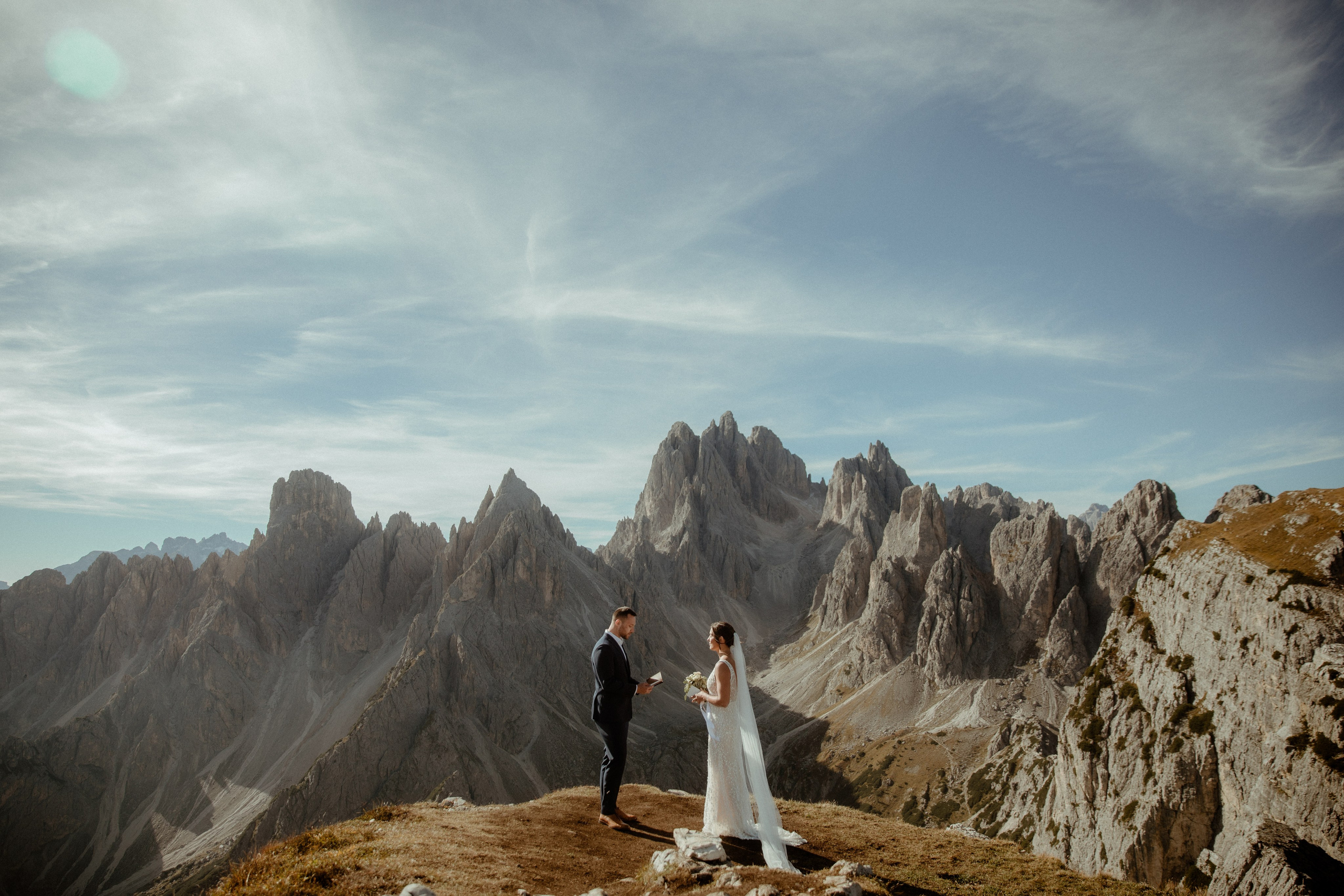 Scenic Dolomites Elopement. Iceland elopement photographer & videographer