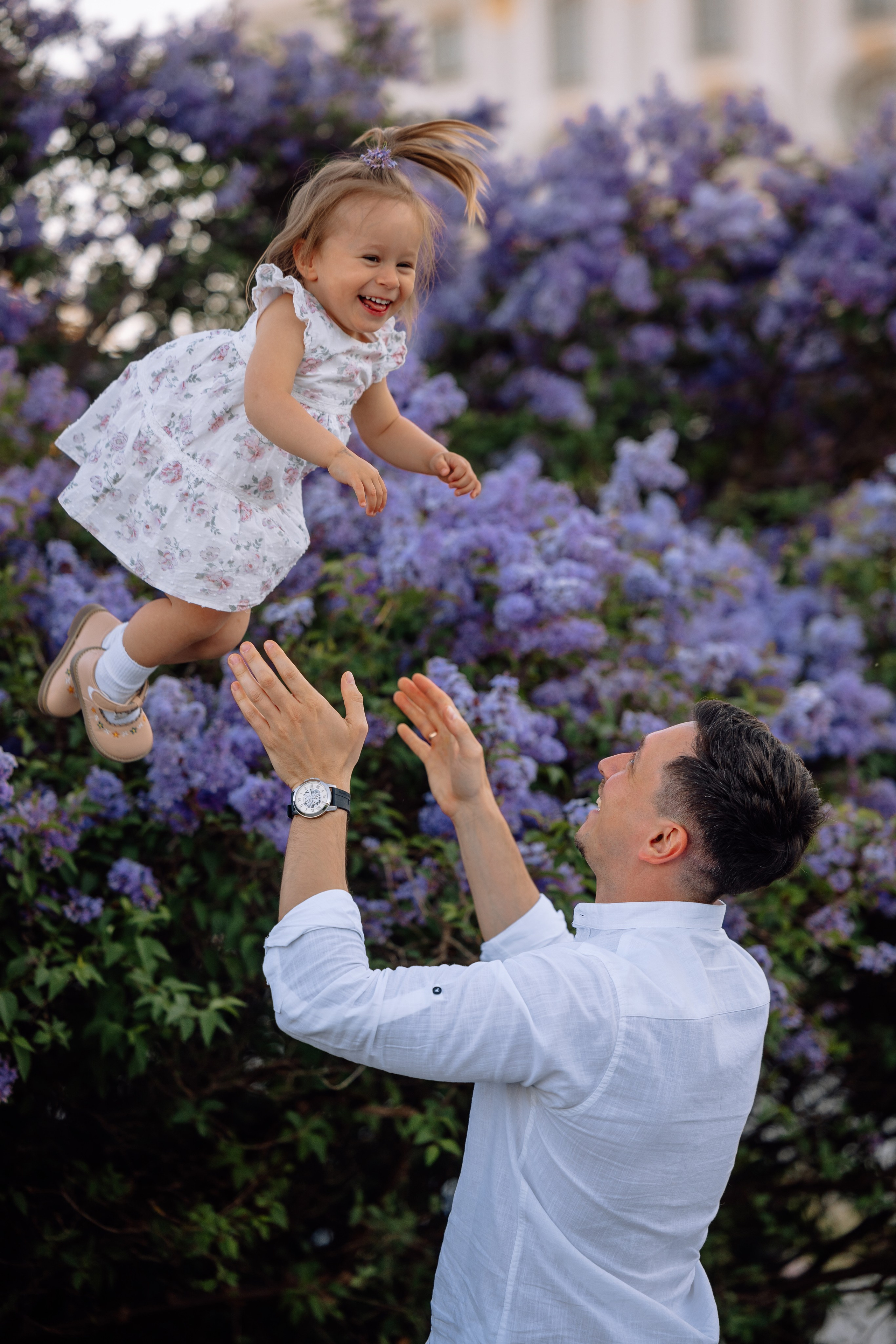 Schloss Nymphenburg: Mama, Papa und ein süßes Mädchen. Hochzeitsfotograf München Taufe Familienfotograf Tanja Mauke