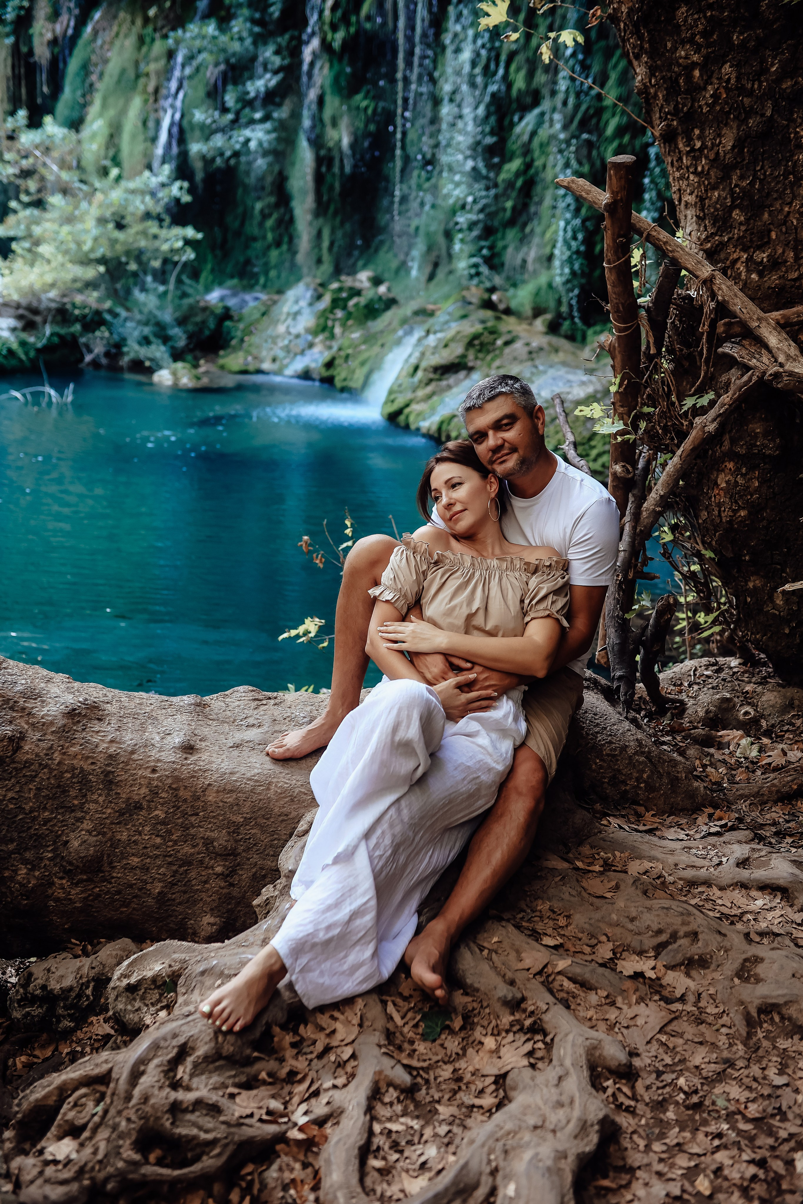 Photoshooting at Kurshunlu waterfall. Photographer in Turkey, Antalya, Kemer, Belek, Side, Kas, Fethiye