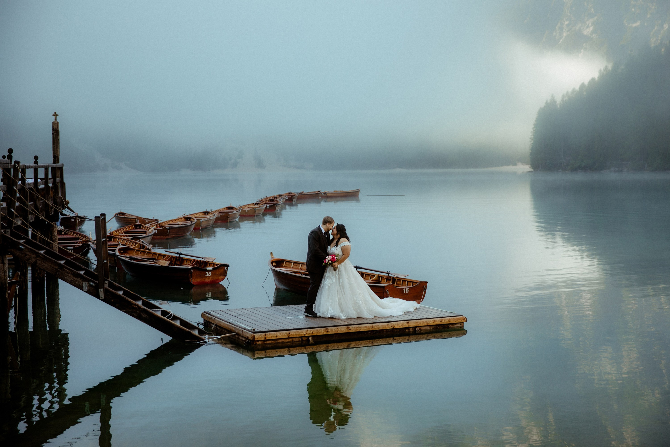 Secret Dolomites elopement at Lago di Braies & Cadini di Misurina | Best place to elope in Italy. Iceland elopement photographer & videographer