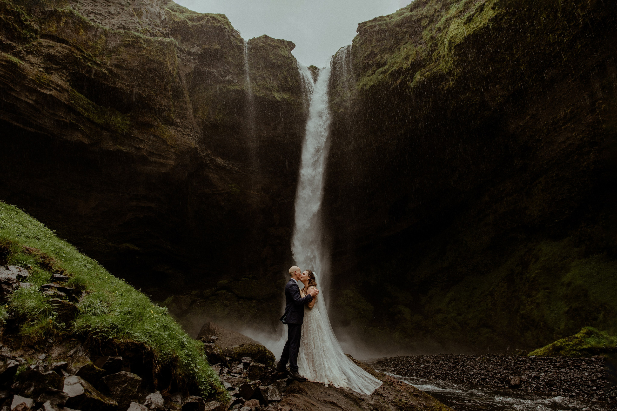 Iceland Elopement at Black Sand Beach. Iceland elopement photographer & videographer