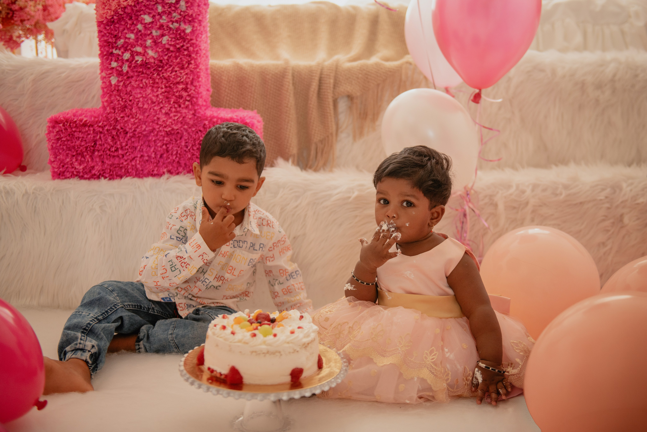 Birthday photoshoot in the studio in the centre of Prague. Professional photographer in Prague Anastasia Haritonova