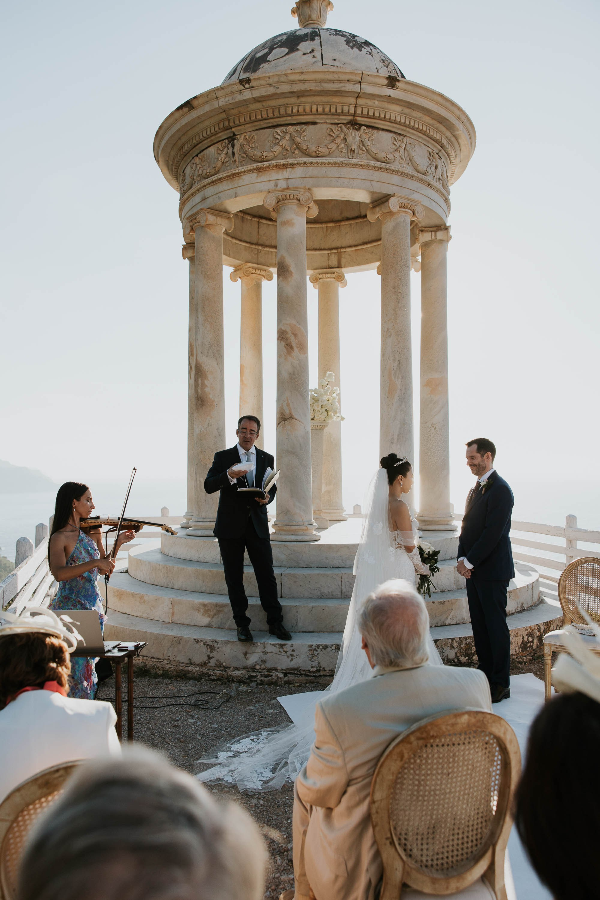 Son Marroig Venue for Masumi & Chris Wedding Ceremony. Wedding Celebrant in Mallorca Iban Collin