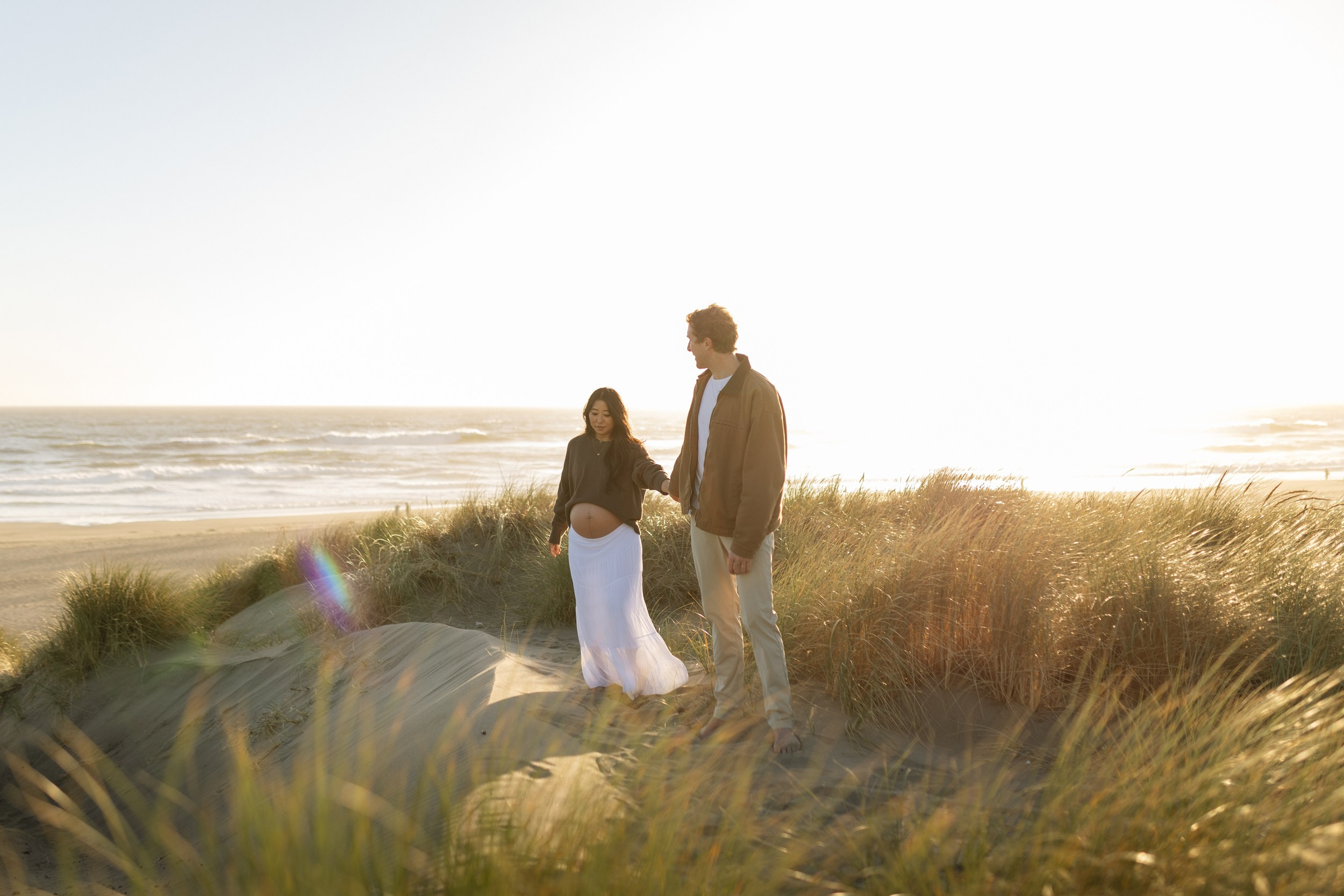 Bay Area Maternity Sunset Photo Session at Ocean Beach