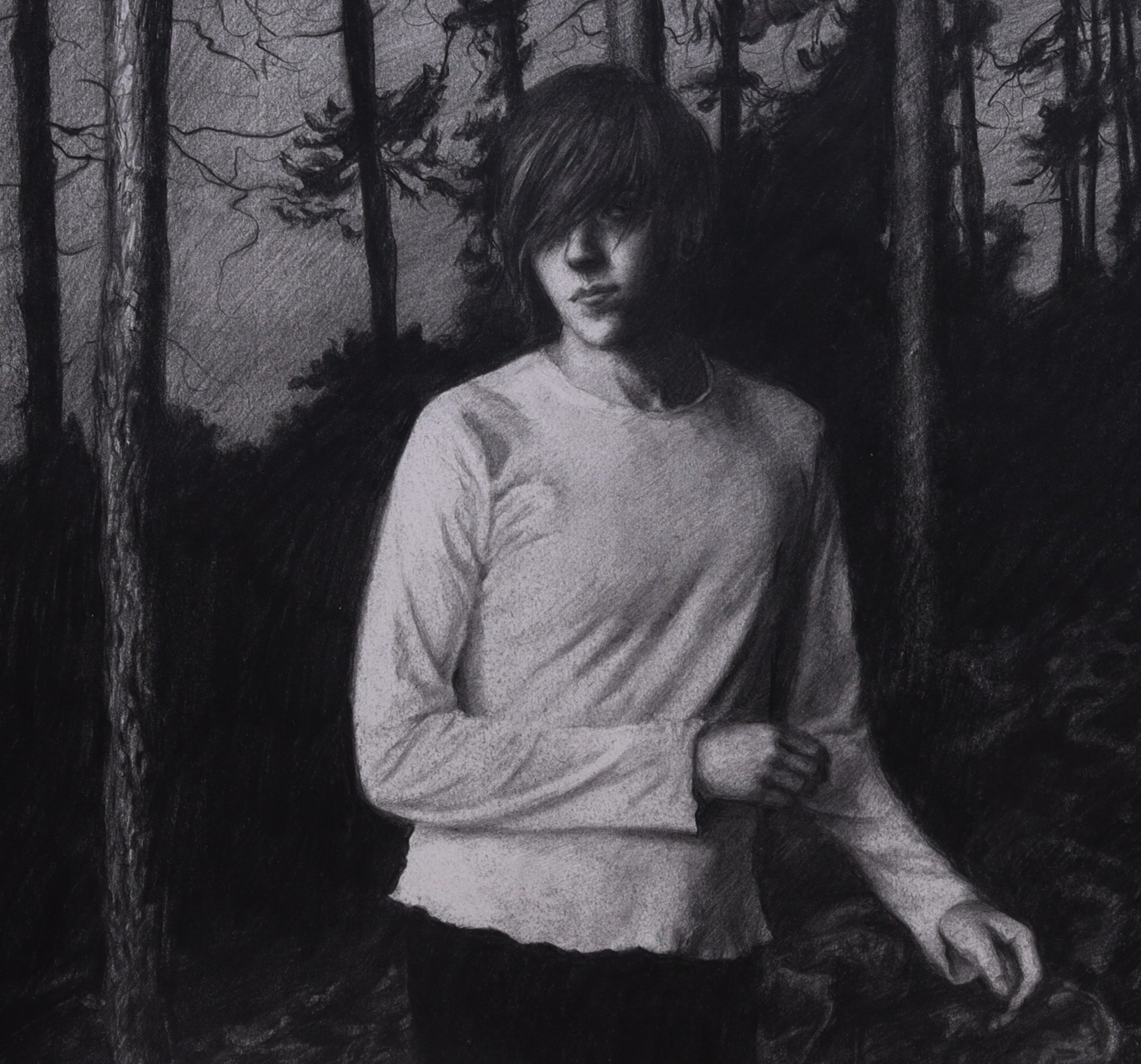 Kunekune, graphite drawing on paper, Barbara Cabral. Barbara Cabral